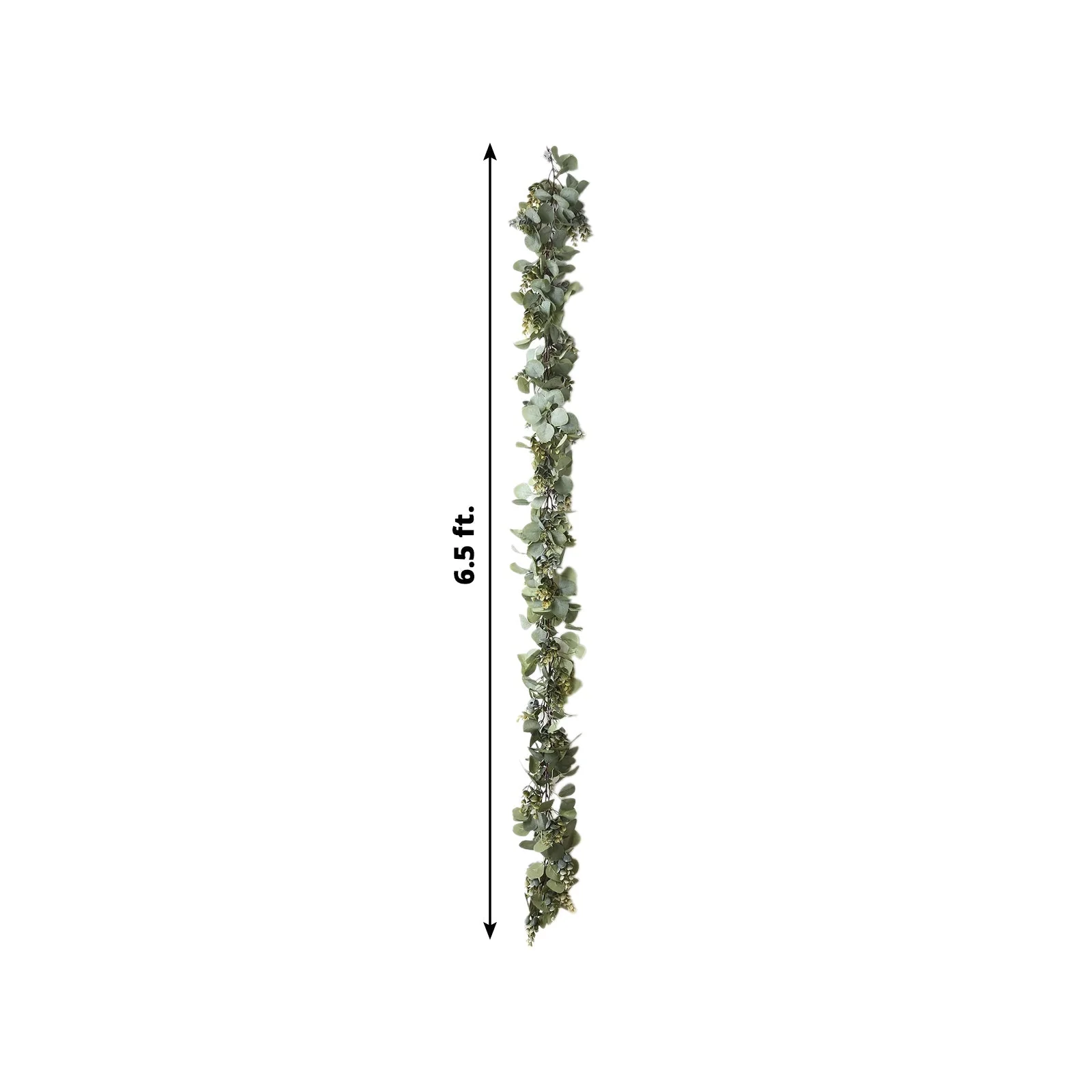 Artificial Eucalyptus and Boxwood Leaf Garland String Lights, Warm White 20 LED Battery Operated Fairy Lights with Fake Greenery Hanging Vines - 6.5ft - Image 2