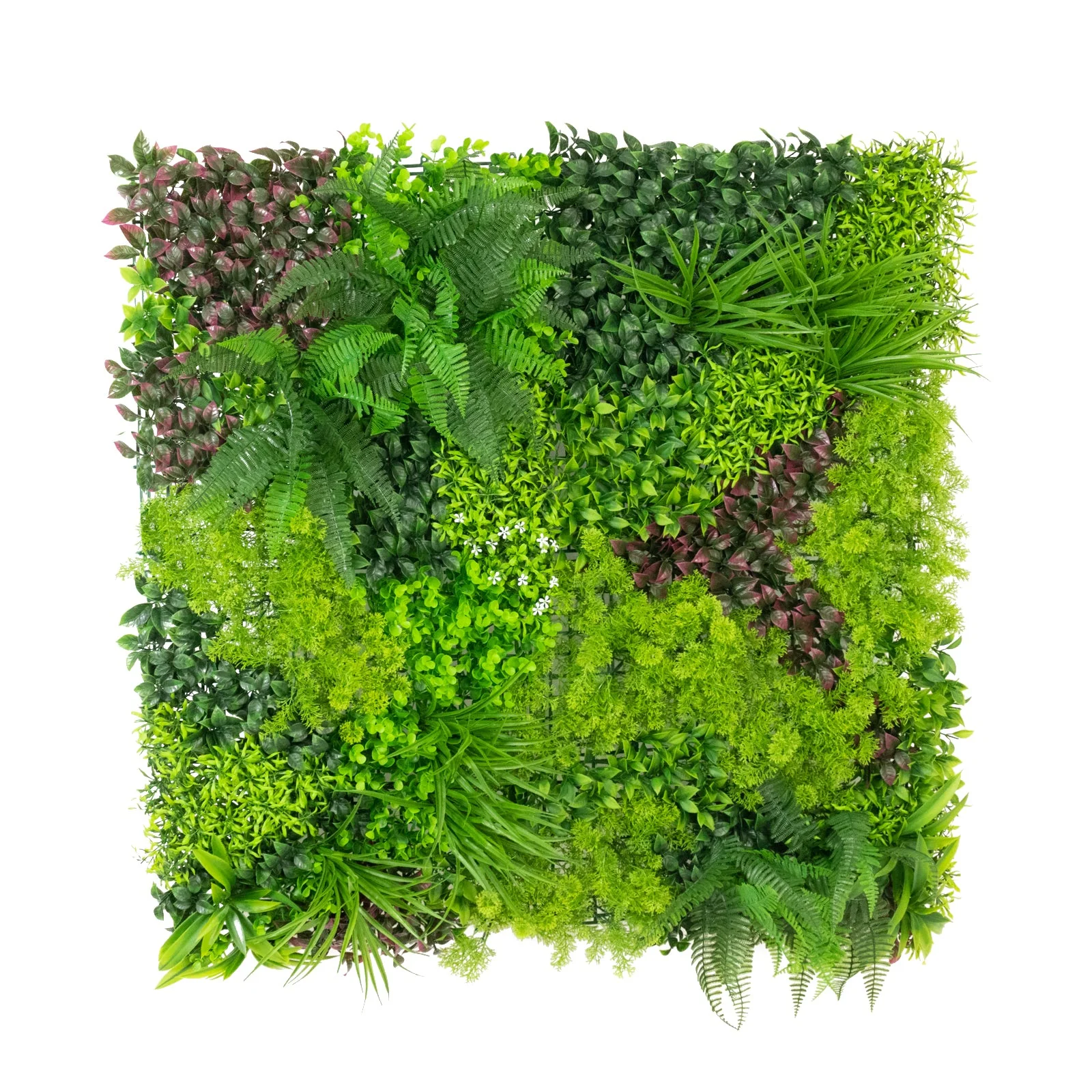 Artificial Grass Wall Panels, 40"×40" Greenery Backdrop with Mixed Fern and Ivy Leaves, Outdoor UV-Protected Grass Wall Mat for Events – 2 Panels, Covers 22 Sq. Ft. - Image 9