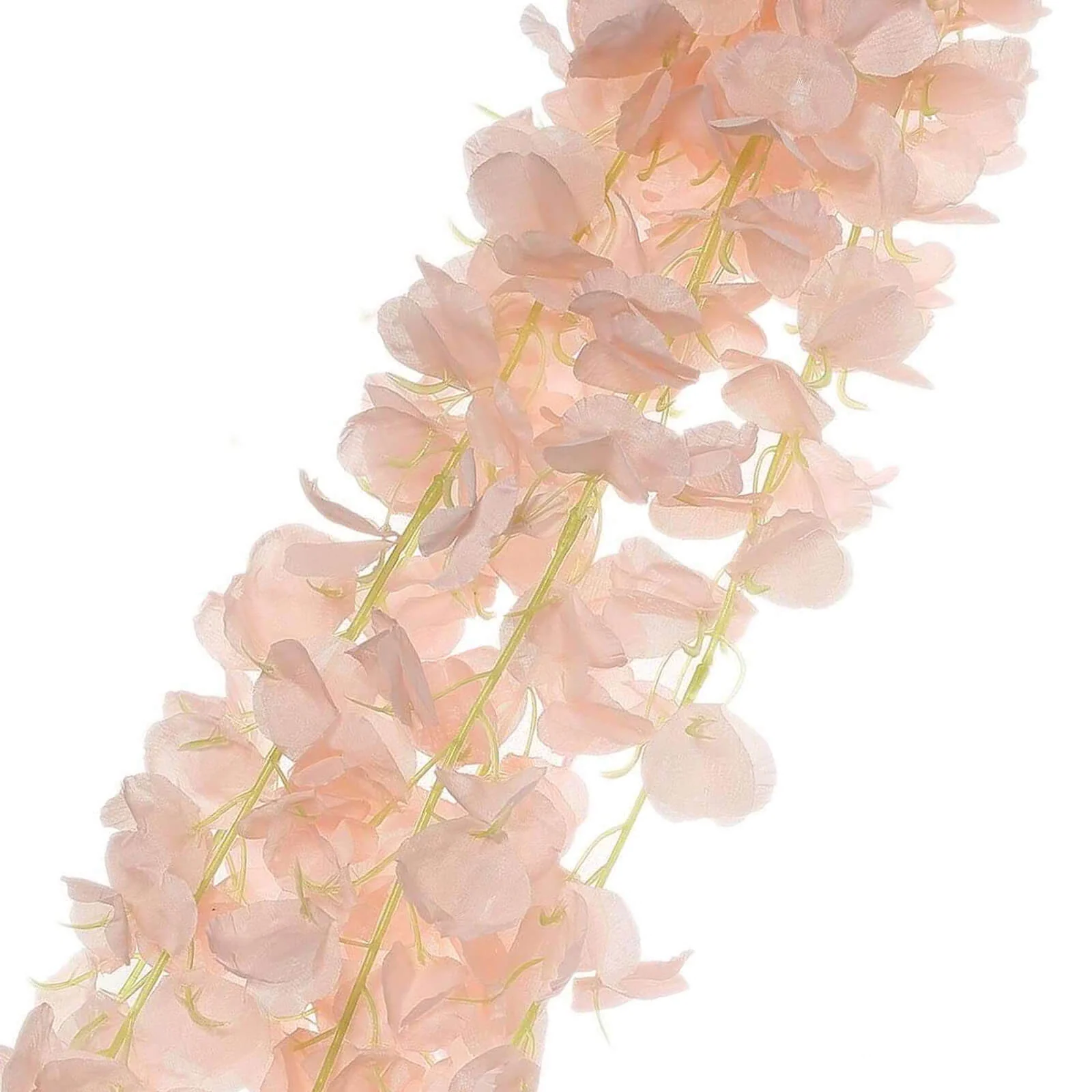 Artificial Silk Hanging Wisteria Flower Garland Vines in Blush, 5 Full Strands in 1 Bush - 42" - Image 8