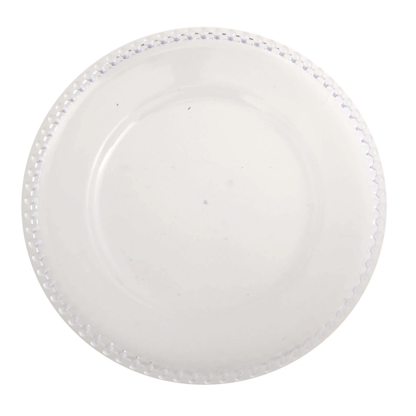 6-Pack Acrylic Charger Plates 13" Round Clear with Beaded Rim - Decorative Dinner Party Serving Plates - Image 6