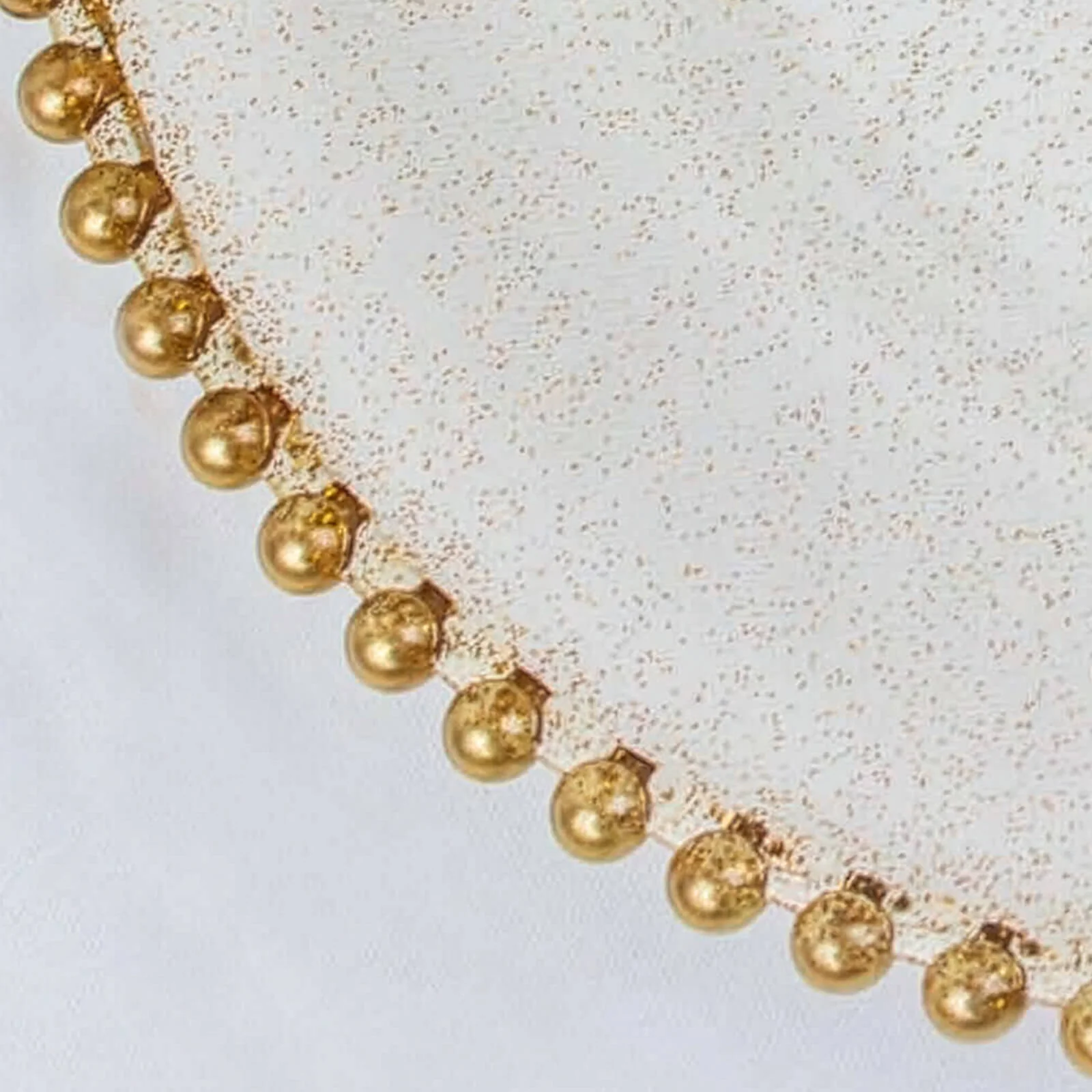 6-Pack Acrylic Charger Plates 13" Round Clear Gold Glittered with Beaded Rim - Decorative Dinner Party Serving Plates - Image 7