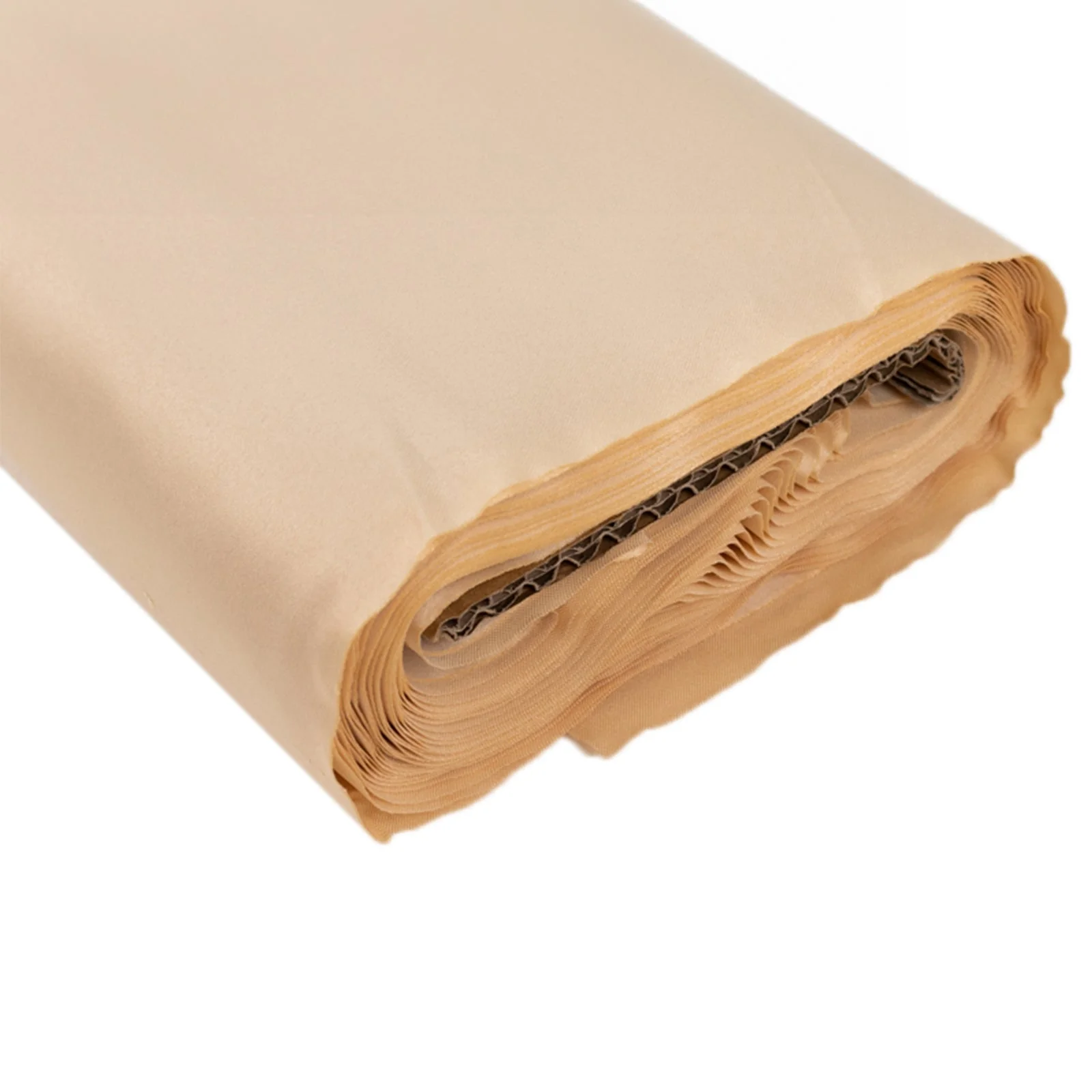 Beige Lamour Satin Fabric Bolt, Heavy Matte Satin Fabric By The Yard - 54"x10 Yards - Image 3