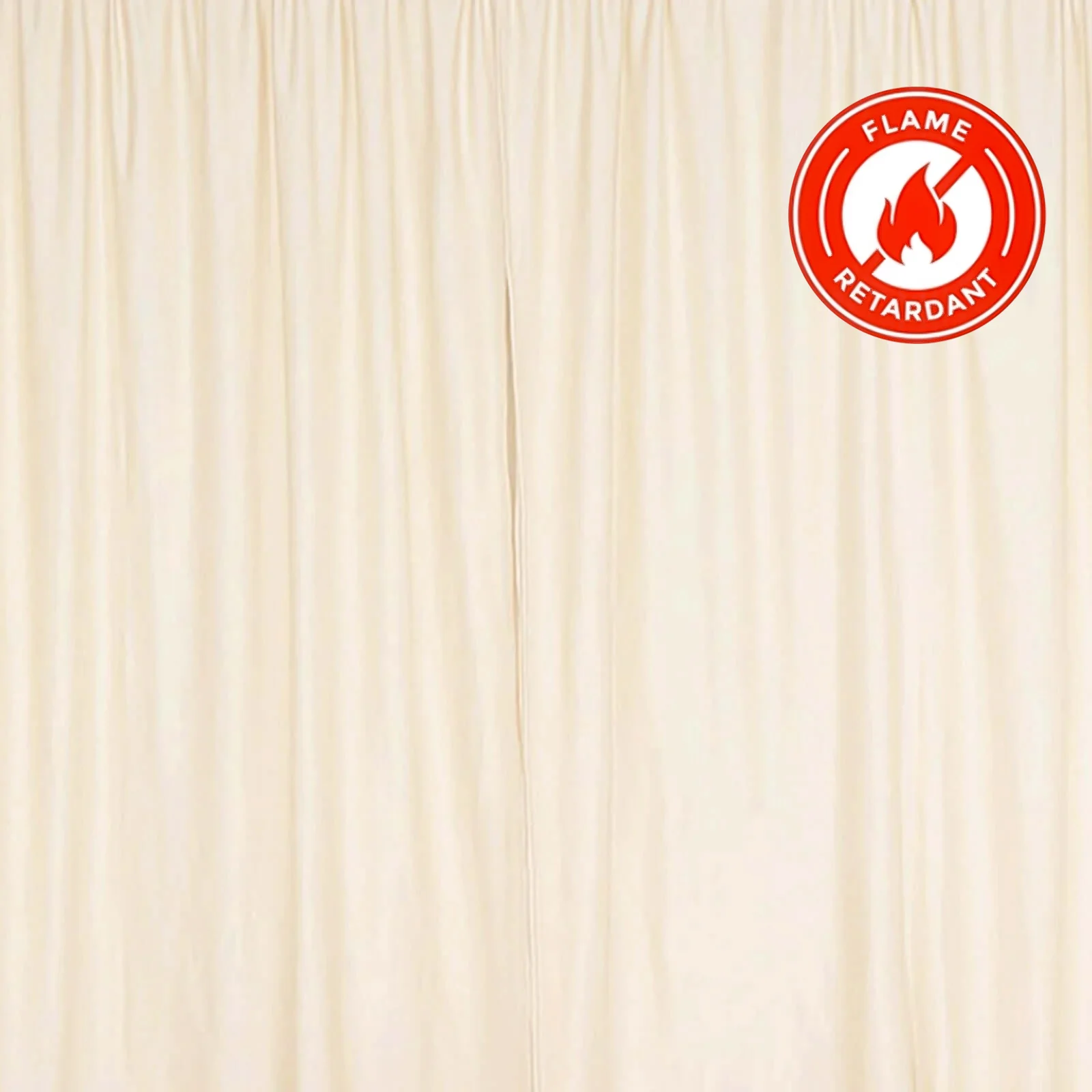2 Pack 5ftx10ft Beige Scuba Polyester Backdrop Drape Curtains, Durable Flame Resistant Event Divider Panels Wrinkle Free With Rod Pockets - Image 7