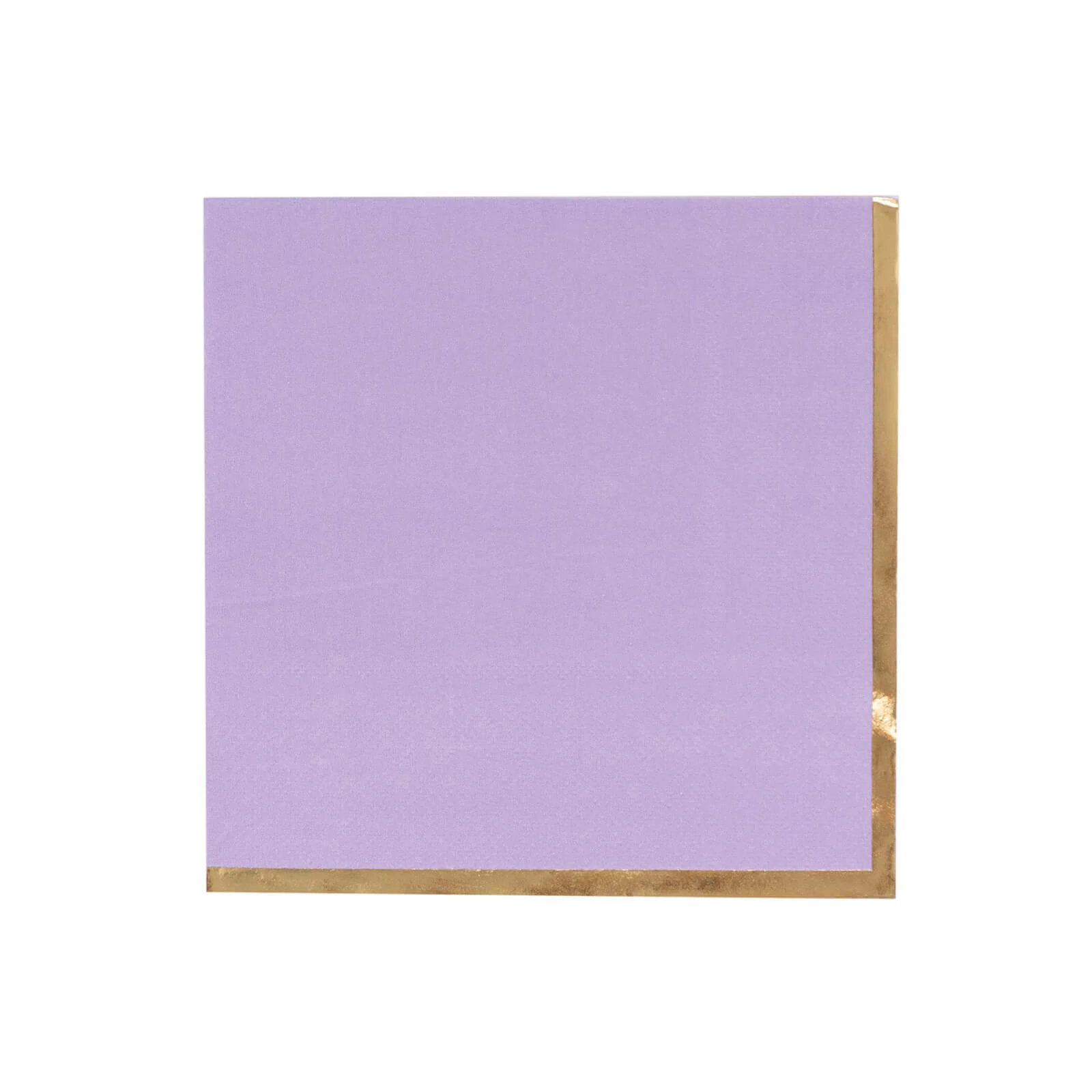 50-Pack Paper Beverage Napkins 2 Ply Lavender with Gold Foil Edge 6.5"x6.5" - Soft Disposable Cocktail Napkins - Image 8