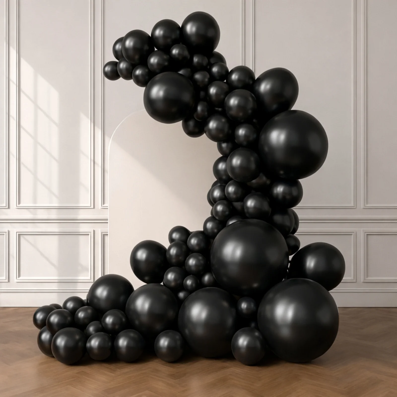 Biodegradable Balloon Arch Kit – Set of 110 Black Latex Garland, Extra Strong & Eco-Friendly - Image 2