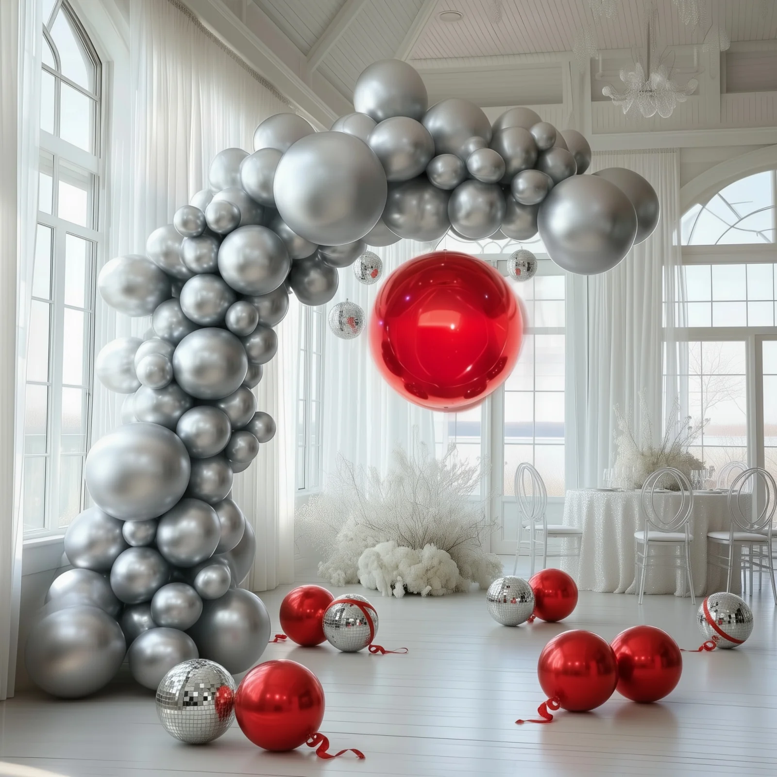 Biodegradable Balloon Arch Kit – Set of 110 Silver Latex Garland, Extra Strong & Eco-Friendly - Image 7