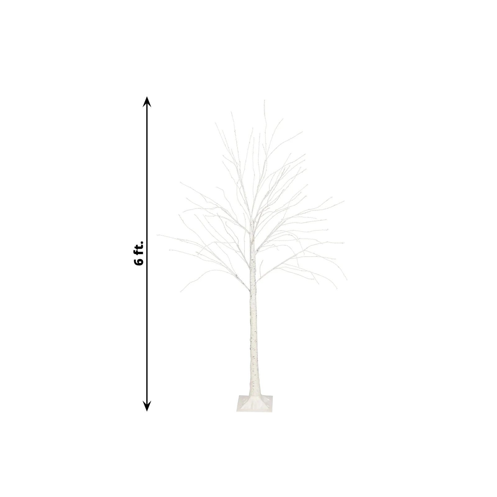 350 LED Lighted Birch Tree 6ft with Remote Timer White Warm White - Dimmable Plug-in Fairy Lights with Detachable Base - Image 2
