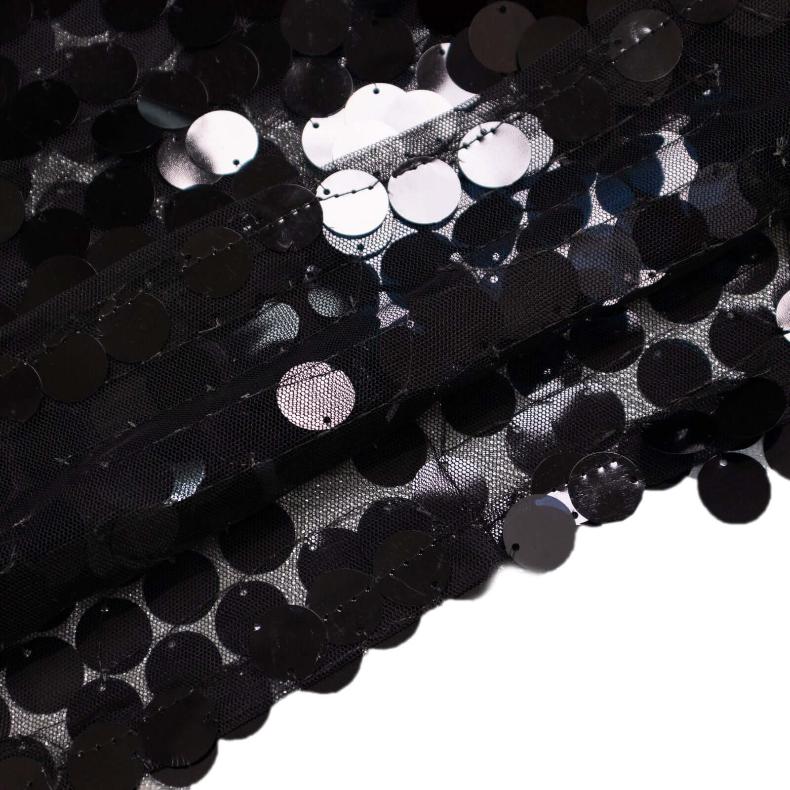 Black Double Sided Big Payette Sequin Chiara Backdrop Stand Cover For Half Moon Wedding Arch 6ft - Image 10