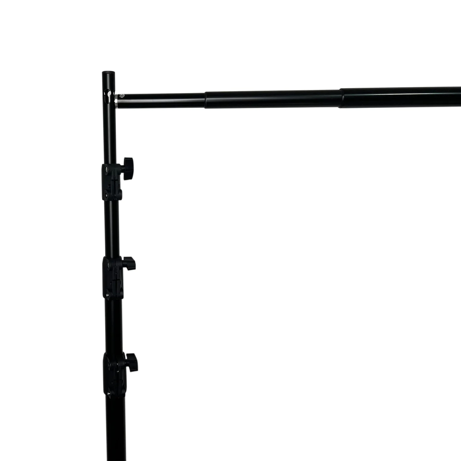 Black Heavy Duty Metal DIY Adjustable Backdrop Stand, Pipe and Drape Photography Background Stand with Flat Steel Bases - 10ftx12ft - Image 2