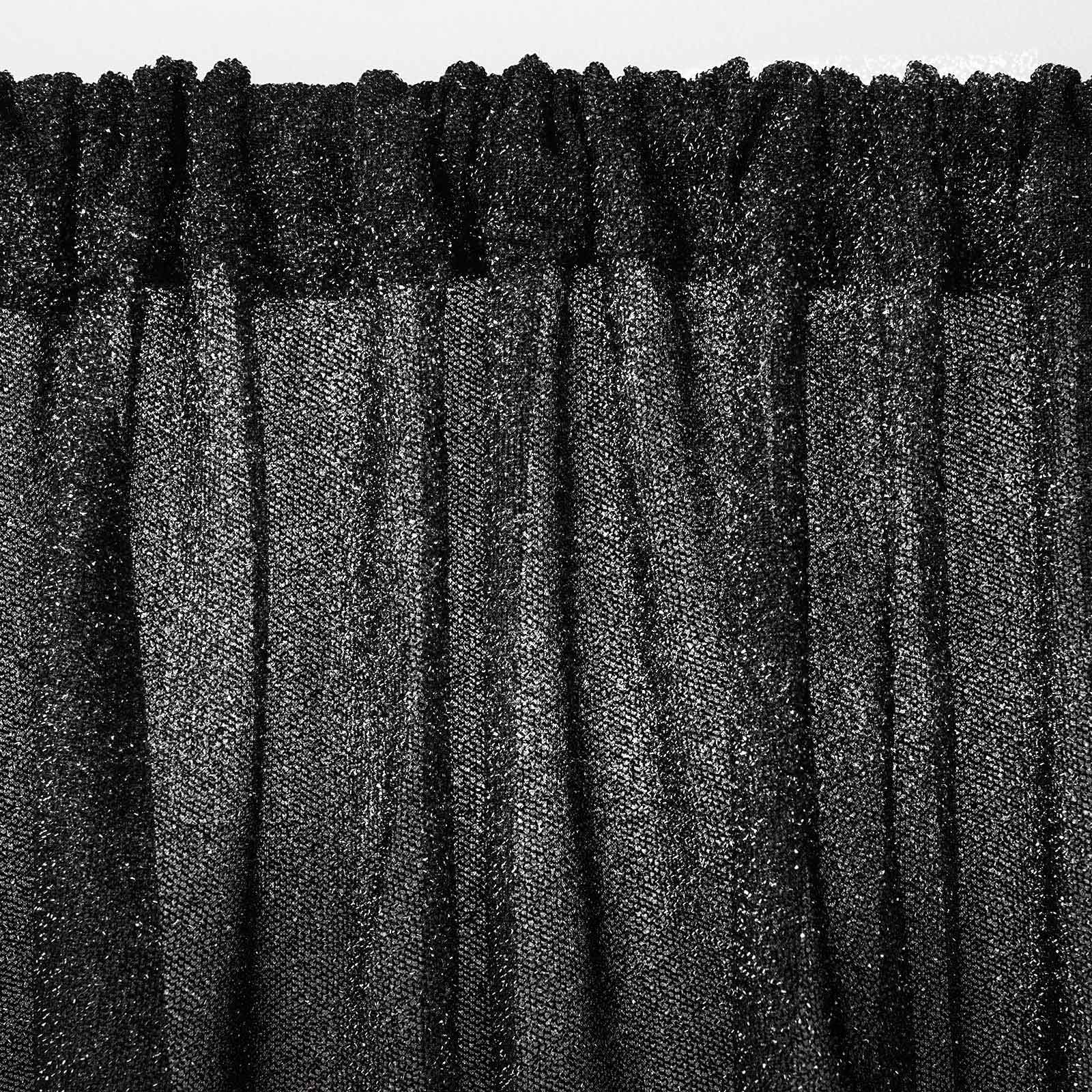 Black Metallic Shimmer Tinsel Backdrop Drape Curtain, Event Background Divider Panel - 20ftx10ft - Image 7