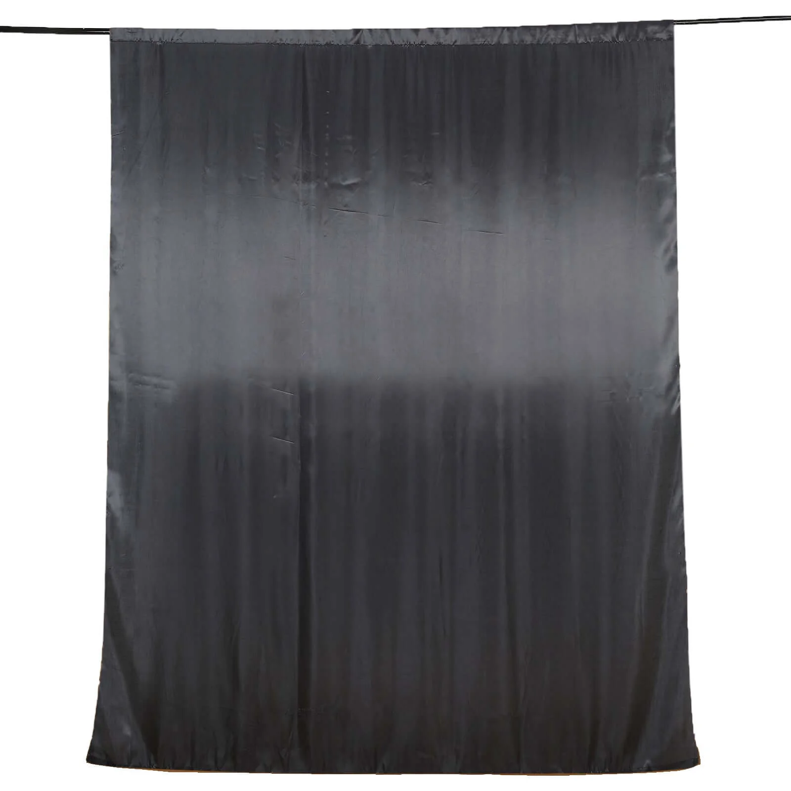 Black Satin Backdrop Drape Curtain, Photo Booth Event Divider Panel - 8ftx10ft - Image 6