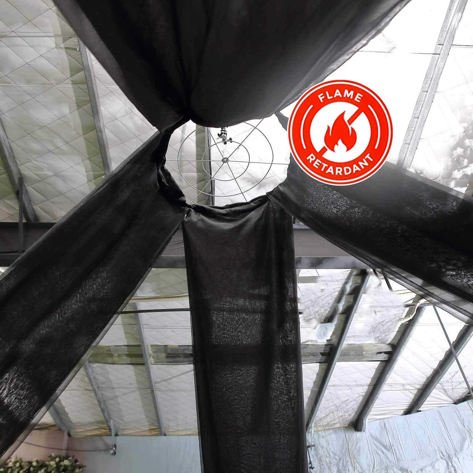 Black Sheer Ceiling/Curtain Draping Panels Durable Flame Resistant Fabric 10ftx30ft