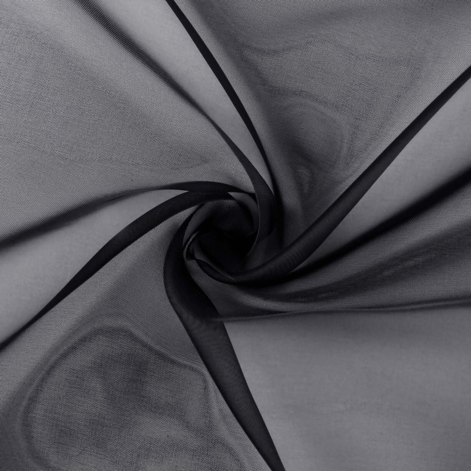 Black Sheer Ceiling/Curtain Draping Panels Durable Flame Resistant Fabric 10ftx30ft - Image 6
