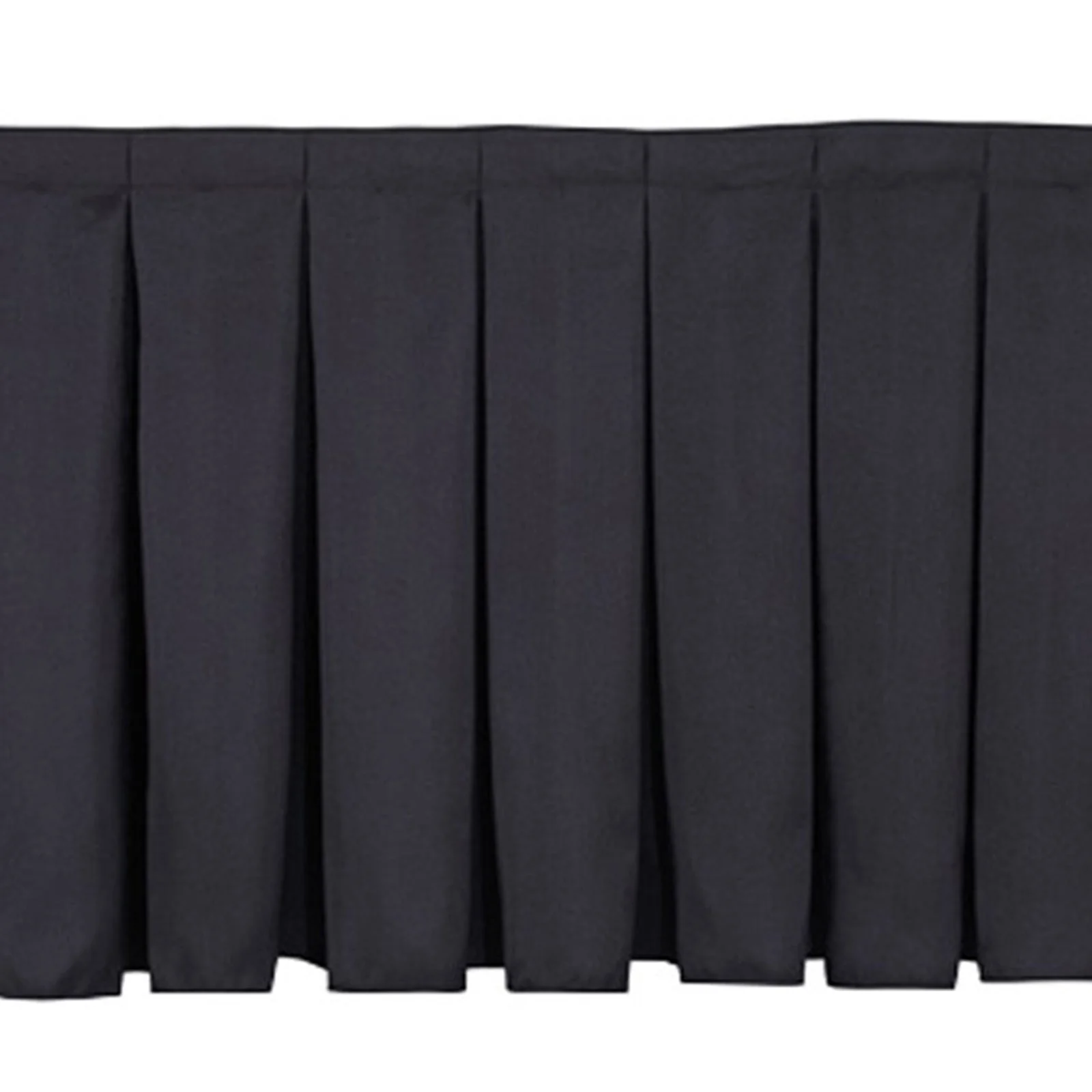 Portable Stage Skirting Polyester Shirred Pleat Stage Cover for Wedding Platform Black - 24"x20ft - Image 8