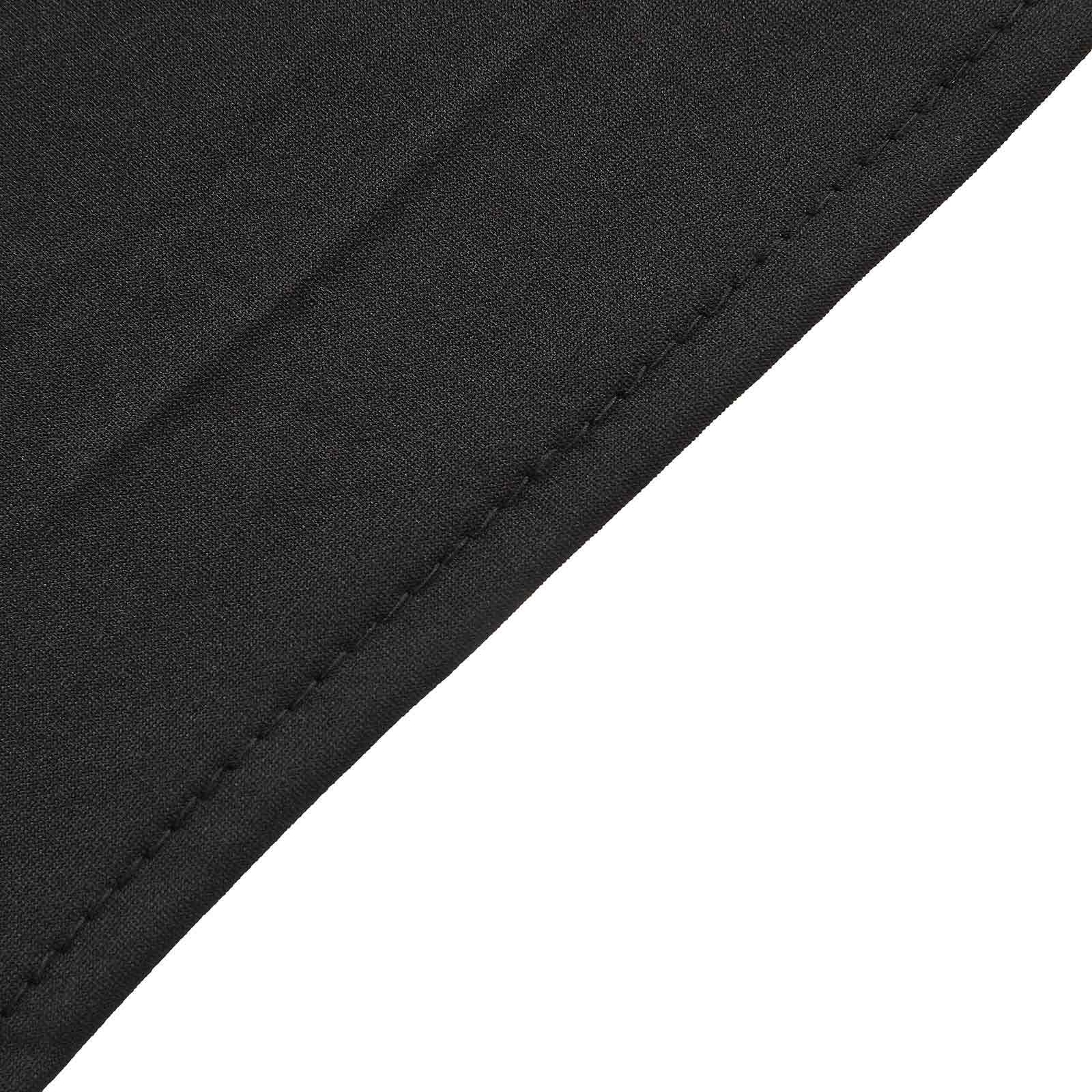 Black Spandex Fitted Chiara Backdrop Stand Cover For Half Moon Top Wedding Arch - 8ft - Image 12