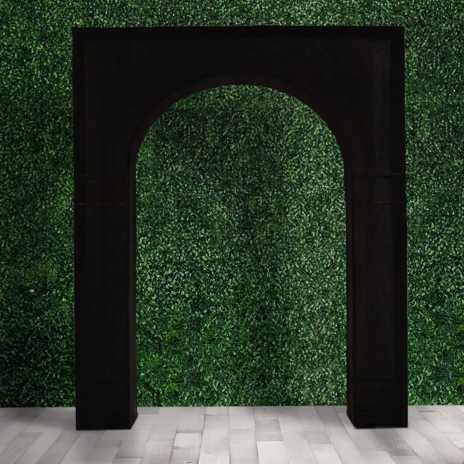 Black Spandex Wedding Arch Cover for Arc de Triomphe Stand, Stretch Fitted Floral Balloon Frame Backdrop Stand Cover - 8ft - Image 10