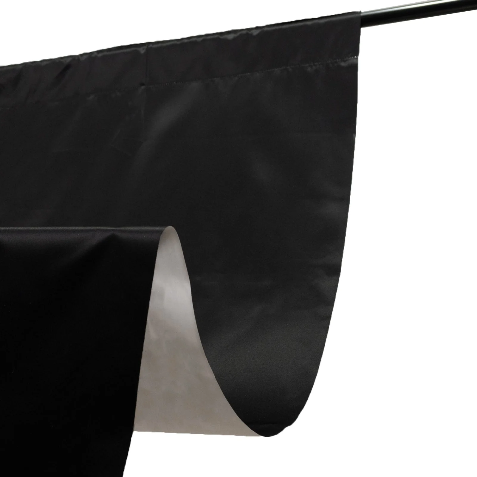 2 Pack 5ftx10ft Blackout Curtains Lamour Satin Drapery Panels Black/Ivory | PU-Coated Double Sided Backdrop for Events, Photography, and Weddings - Image 4