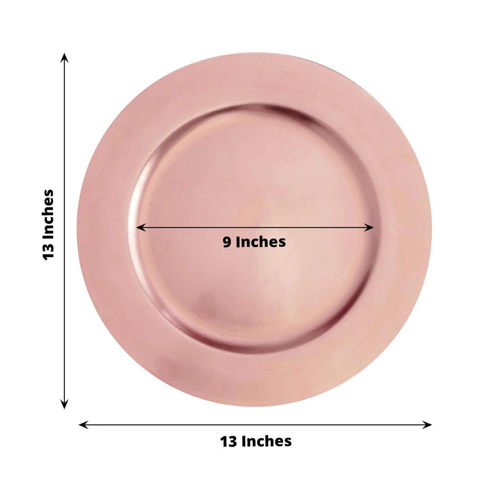 6-Pack Acrylic Plastic Charger Plates 13" Round Blush - Dinner Charger Tableware - Image 3
