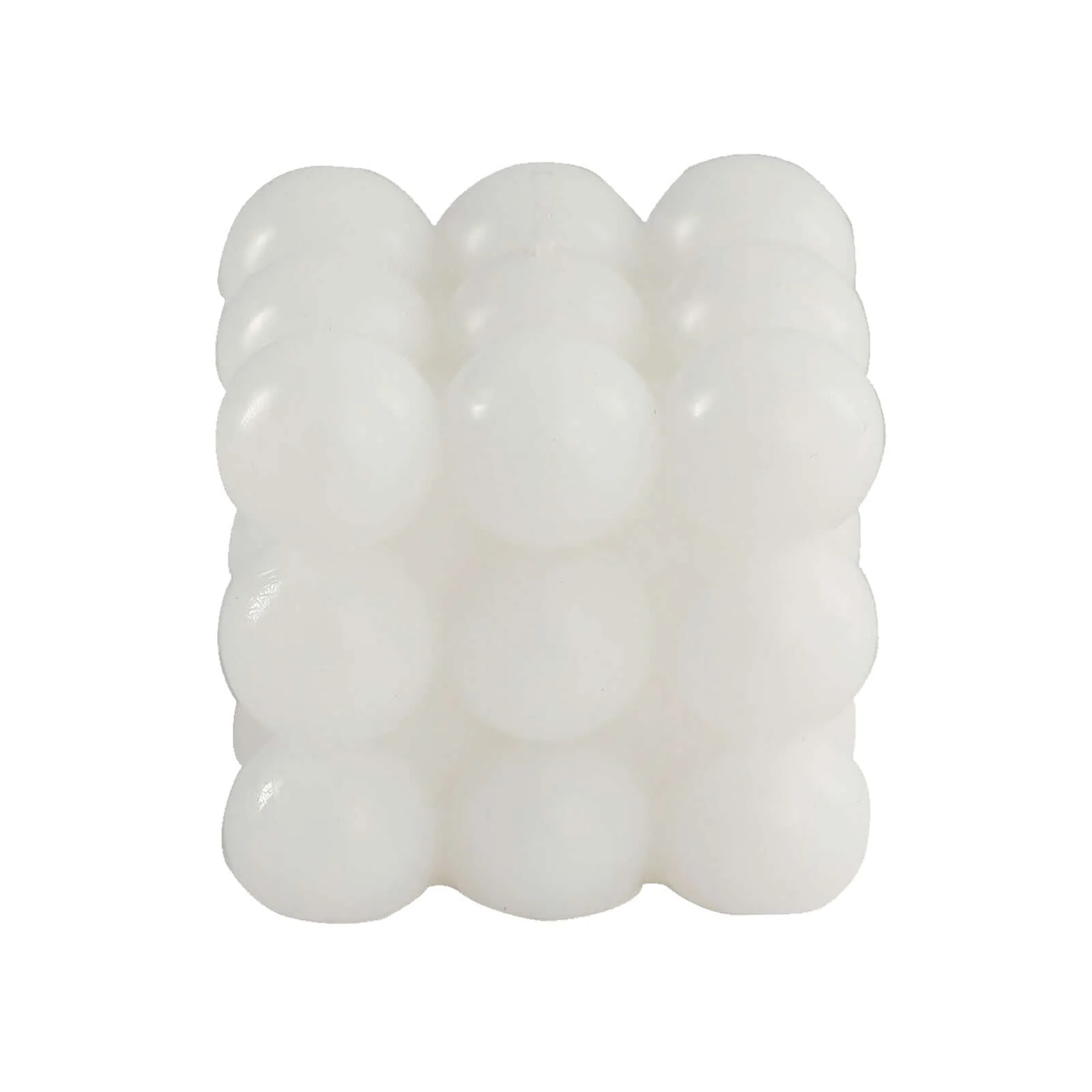 2-Pack Decorative Paraffin Wax Candles 2" Bubble Cube Design White - Unscented Long Burning Pillar Candle Set - Image 7