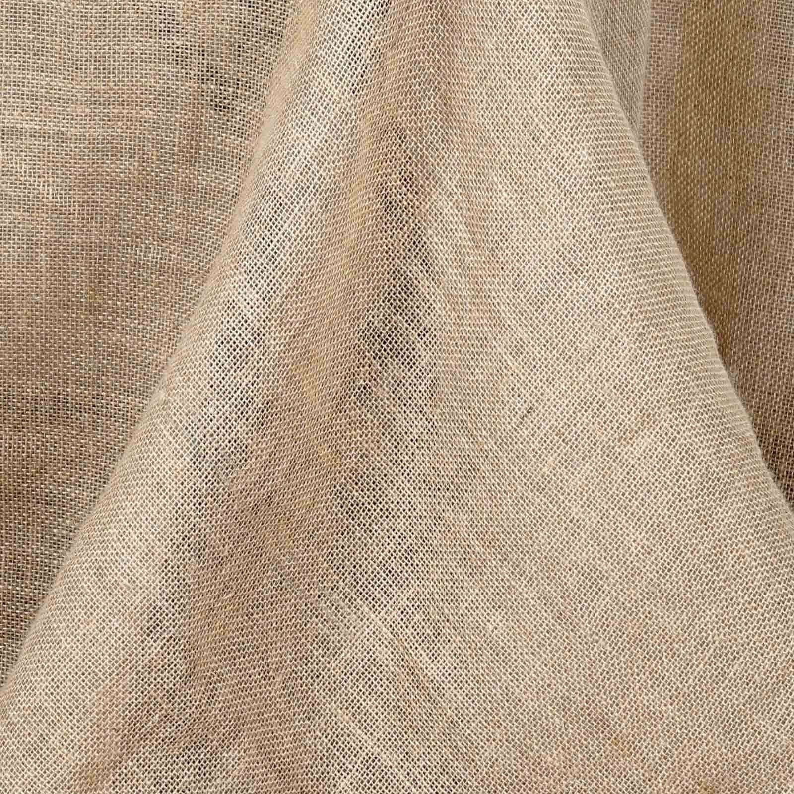 Burlap Jute Rectangle Tablecloth 90"x132" Natural - Rustic Boho Chic Seamless Table Linen - Image 2