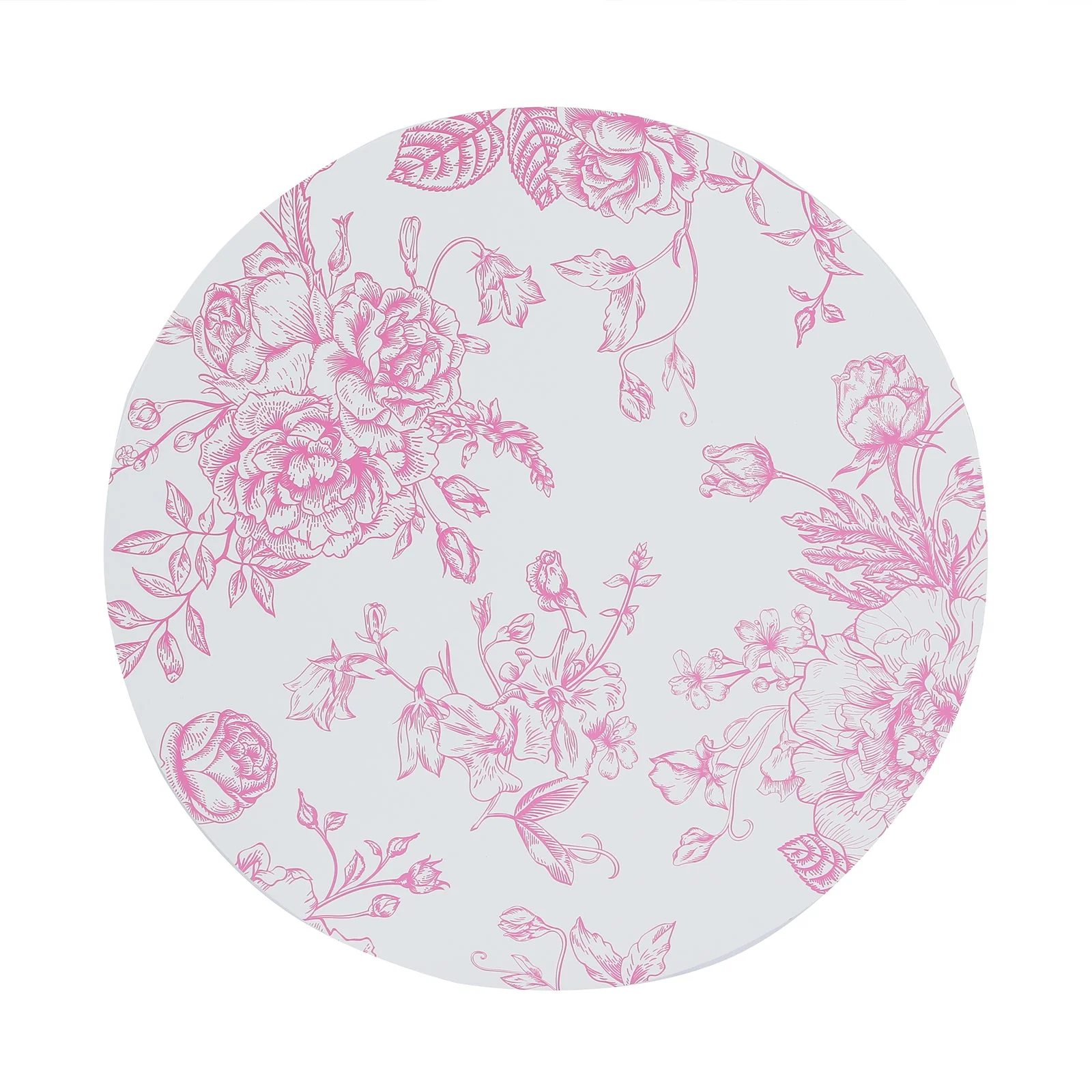10-Pack Disposable Table Placemats in French Toile Print 13" in White/Matte Pink - Classy Cardboard Placemats for Dinner Parties & Banquets - Image 7