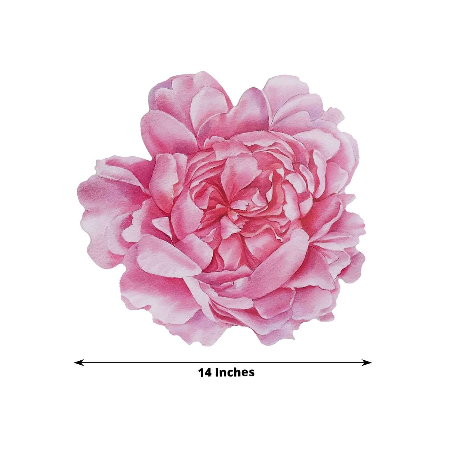 10-Pack Disposable Table Placemats 14" Pink Peony Flower Print - 400GSM Cardboard Placemats for Dinner Parties & Banquets - Image 3