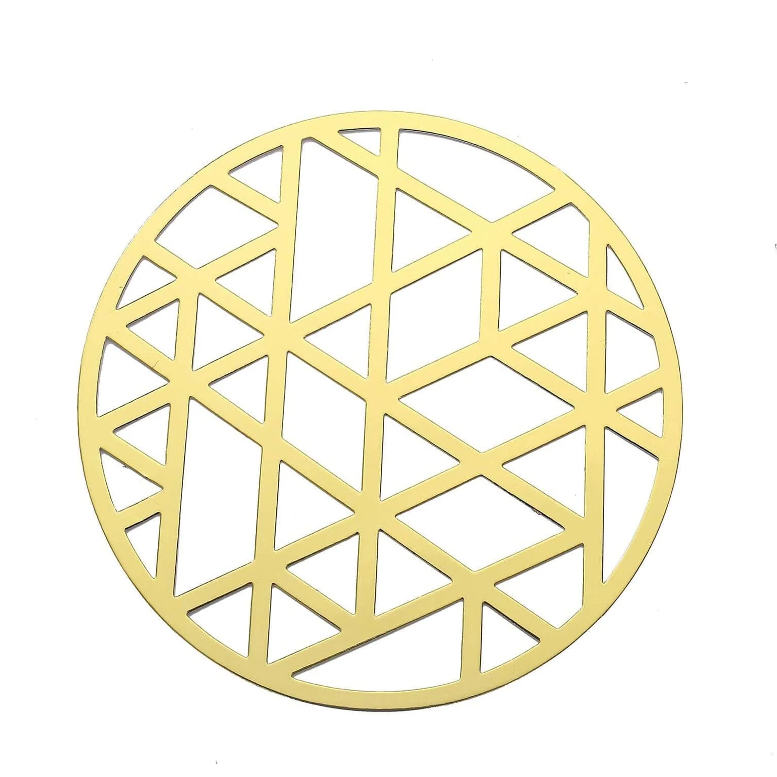 6-Pack Disposable Table Placemats 13" Metallic Gold Laser Cut Geometric Triangle Design - 700GSM Cardboard Placemats for Upscale Occasions - Image 7