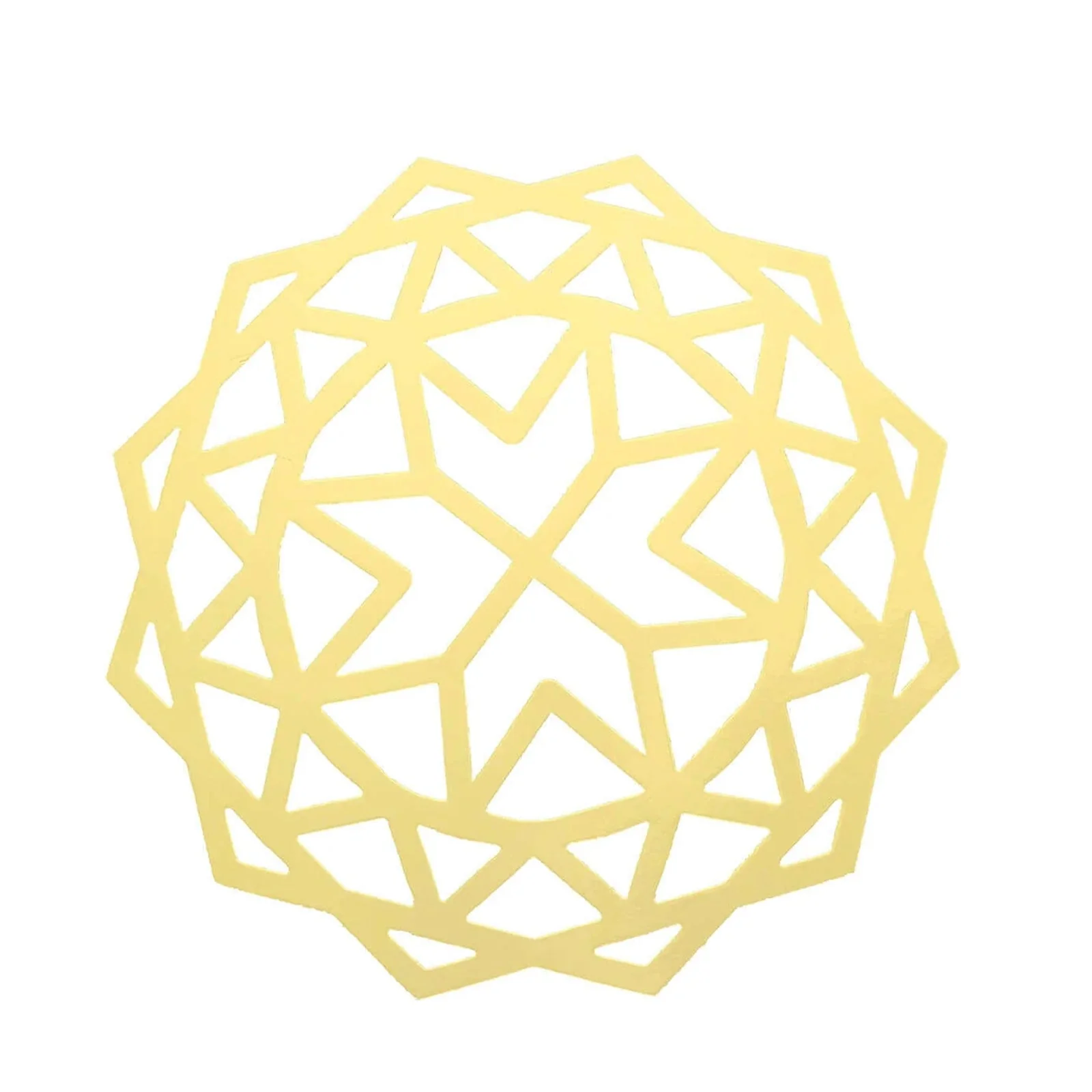 6-Pack Disposable Table Placemats 13" Metallic Gold Laser Cut Geometric Star Design - 700GSM Cardboard Placemats for Upscale Occasions - Image 7
