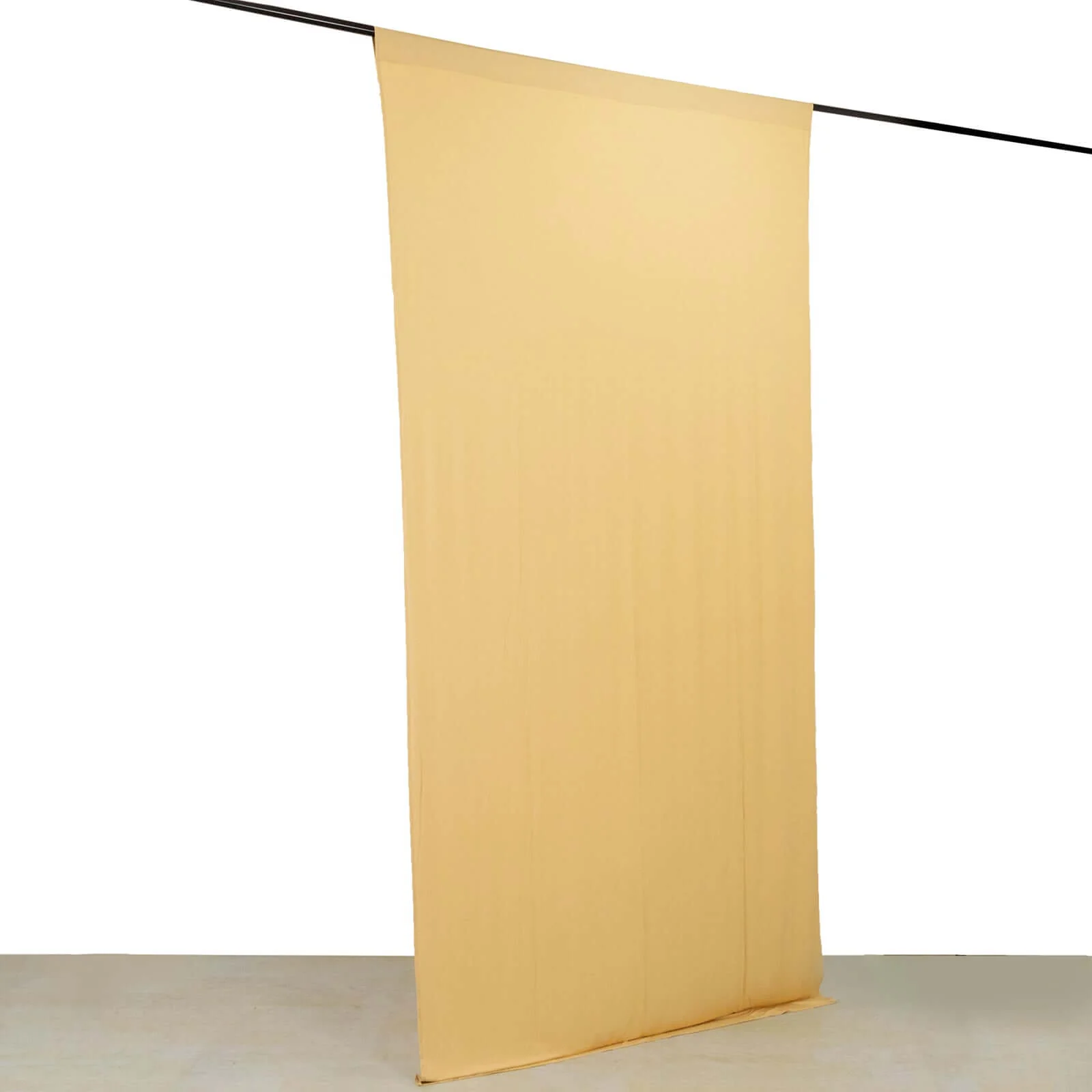 Champagne 4-Way Stretch Spandex Backdrop Drape Curtain, Wrinkle Free Event Divider Panel with Rod Pockets - 5ftx10ft - Image 8