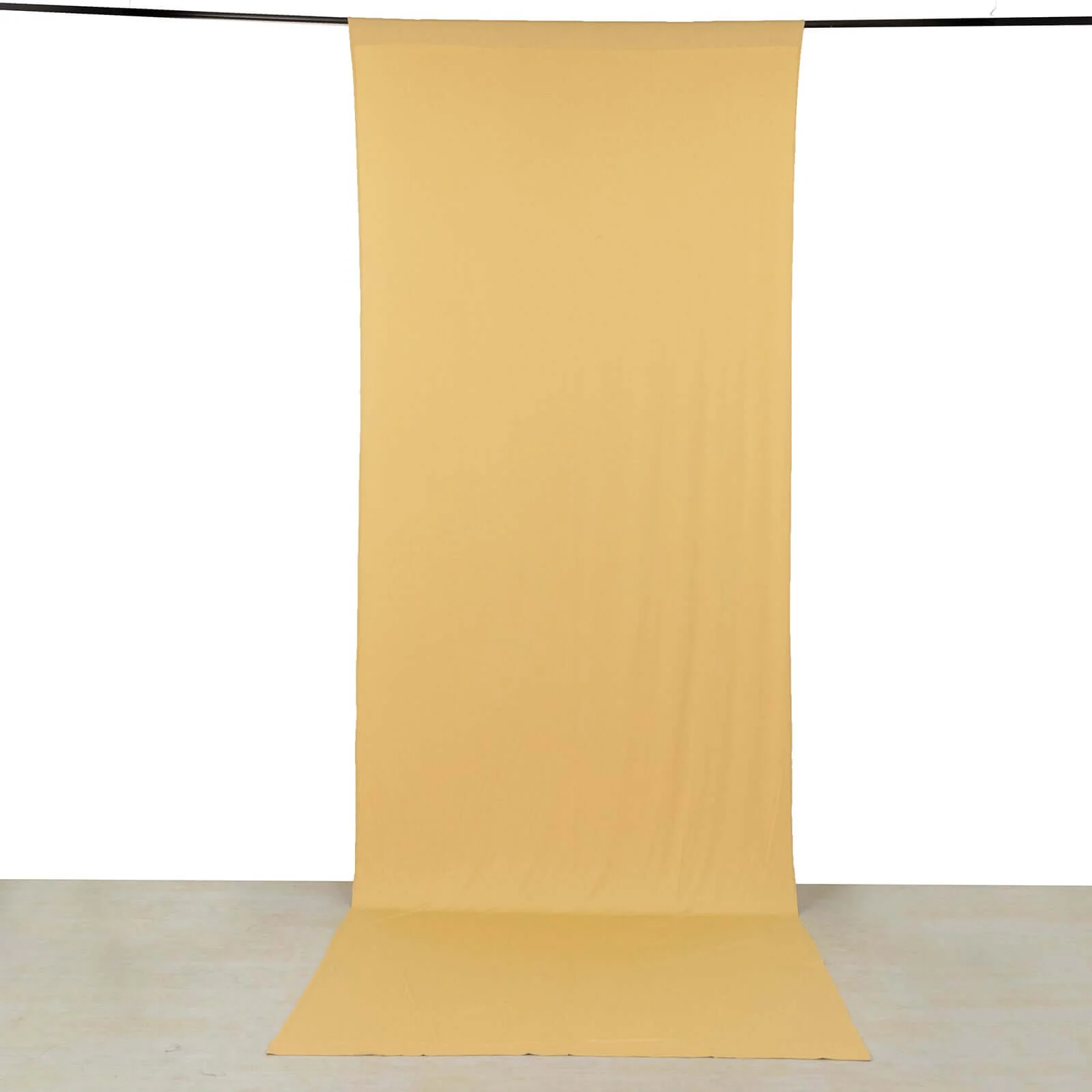 Champagne 4-Way Stretch Spandex Backdrop Drape Curtain, Wrinkle Free Event Divider Panel with Rod Pockets - 5ftx14ft - Image 2
