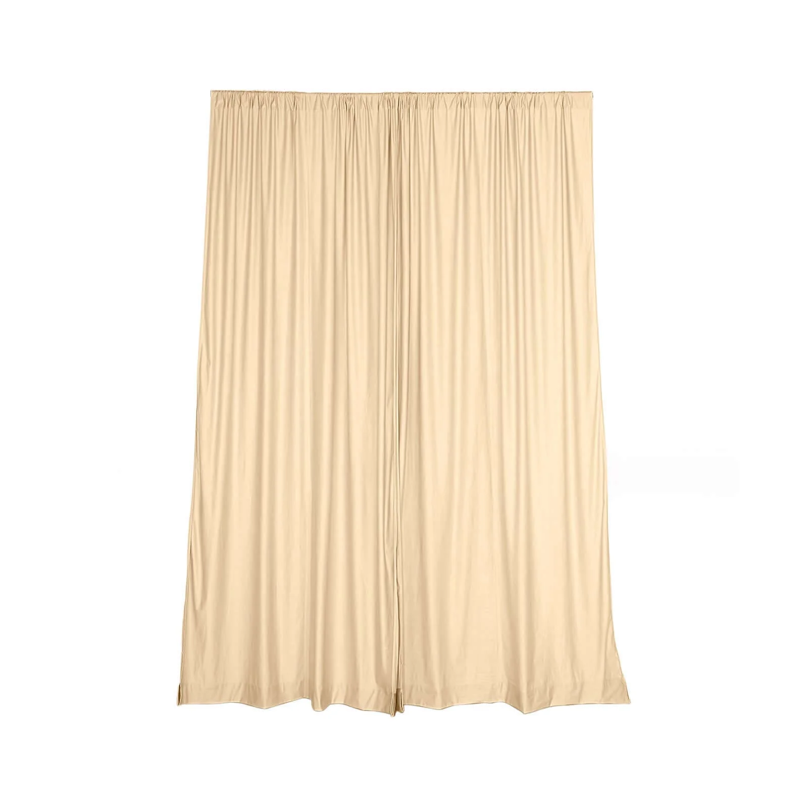 2 Pack 5ftx10ft Champagne Scuba Polyester Backdrop Drape Curtains, Durable Flame Resistant Event Divider Panels Wrinkle Free With Rod Pockets - Image 2