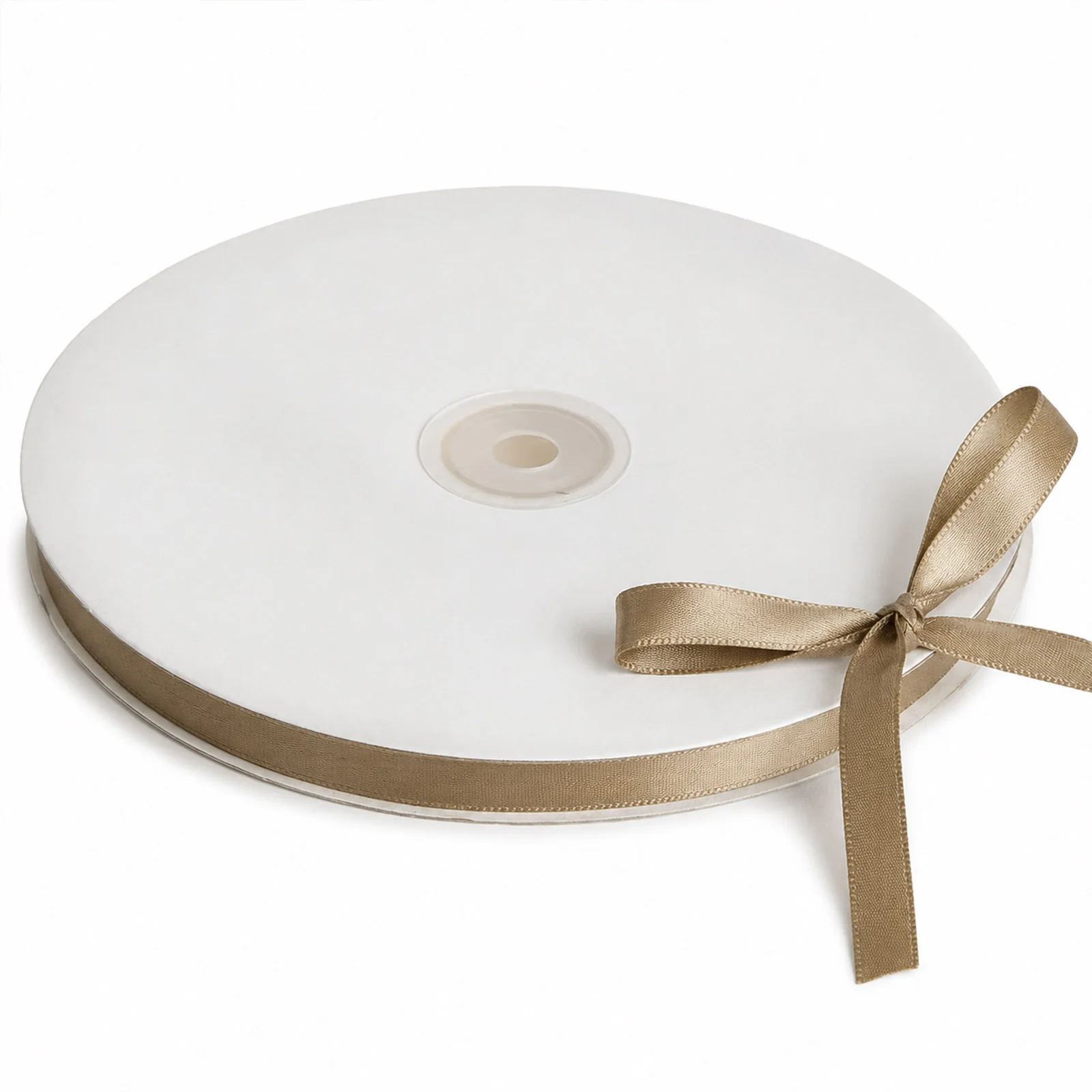 Champagne Single Face Decorative Satin Ribbon 100 Yards 3/8" - Image 2