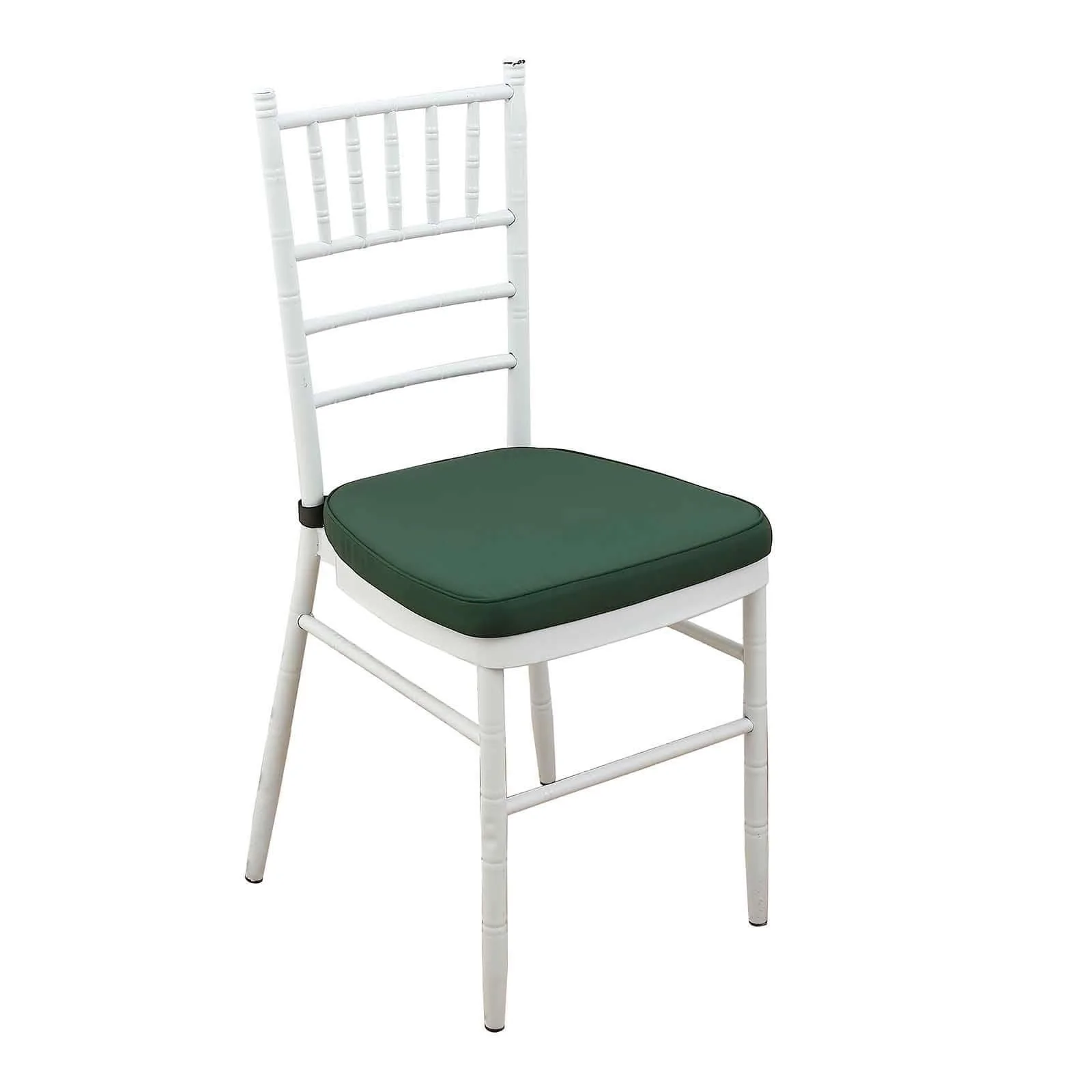 Chiavari Chair Pad Memory Foam 1.5" Thick with Ties Hunter Emerald Green - Removable Cover - Image 8