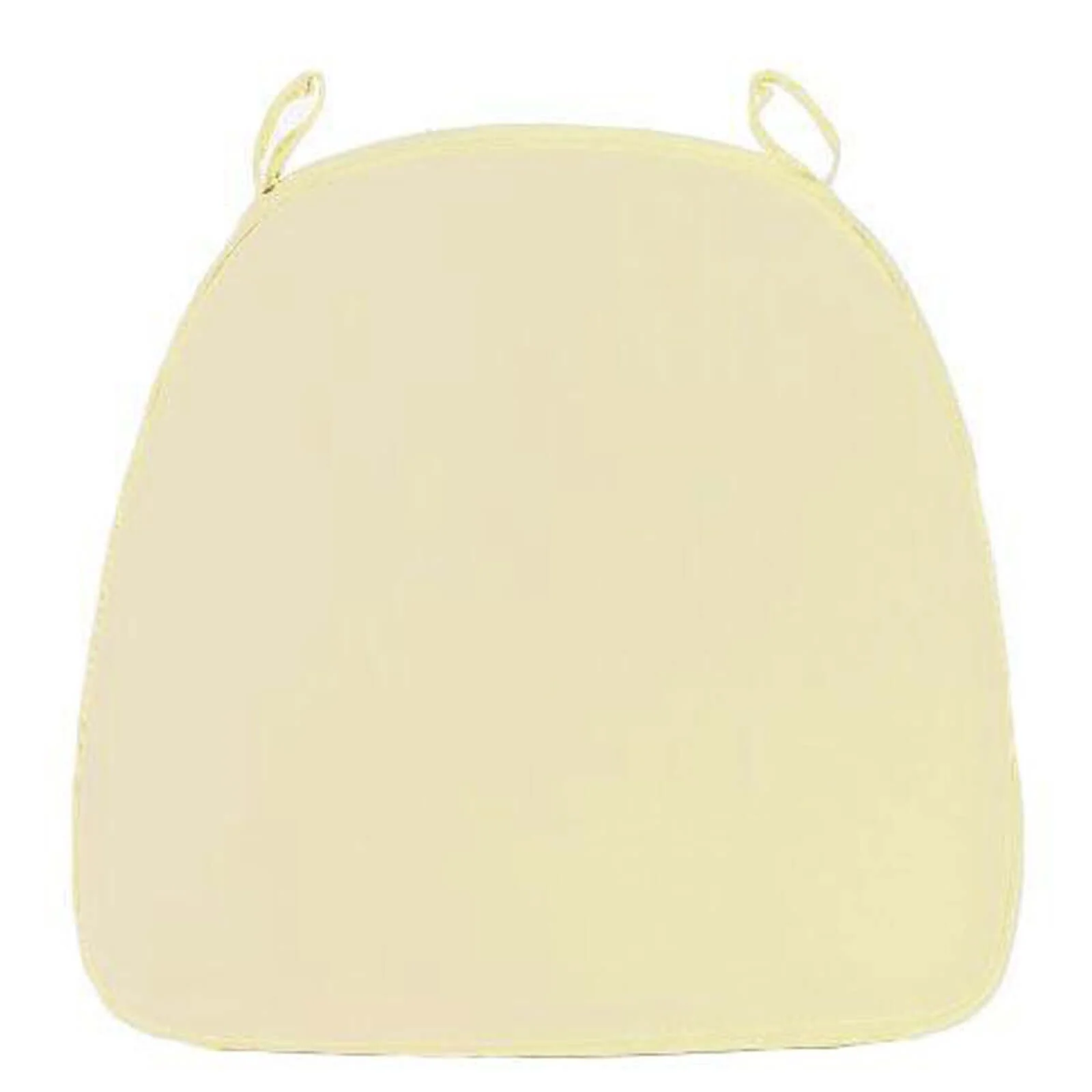 Chiavari Chair Pad Memory Foam 1.5" Thick with Ties Ivory - Removable Cover - Image 6