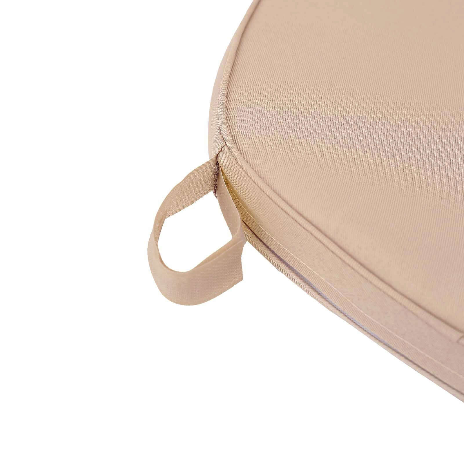 Chiavari Chair Pad Memory Foam 1.5" Thick with Ties Nude - Removable Cover - Image 11