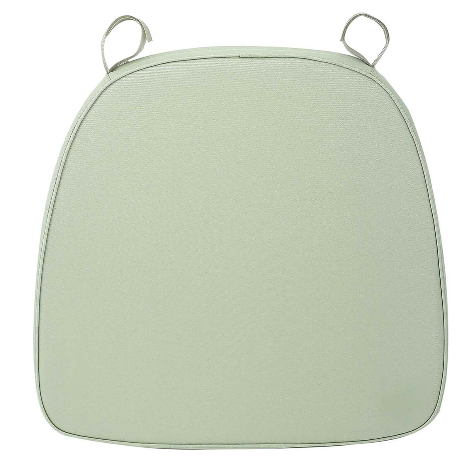 Chiavari Chair Pad Memory Foam 1.5" Thick with Ties Sage Green - Removable Cover - Image 6