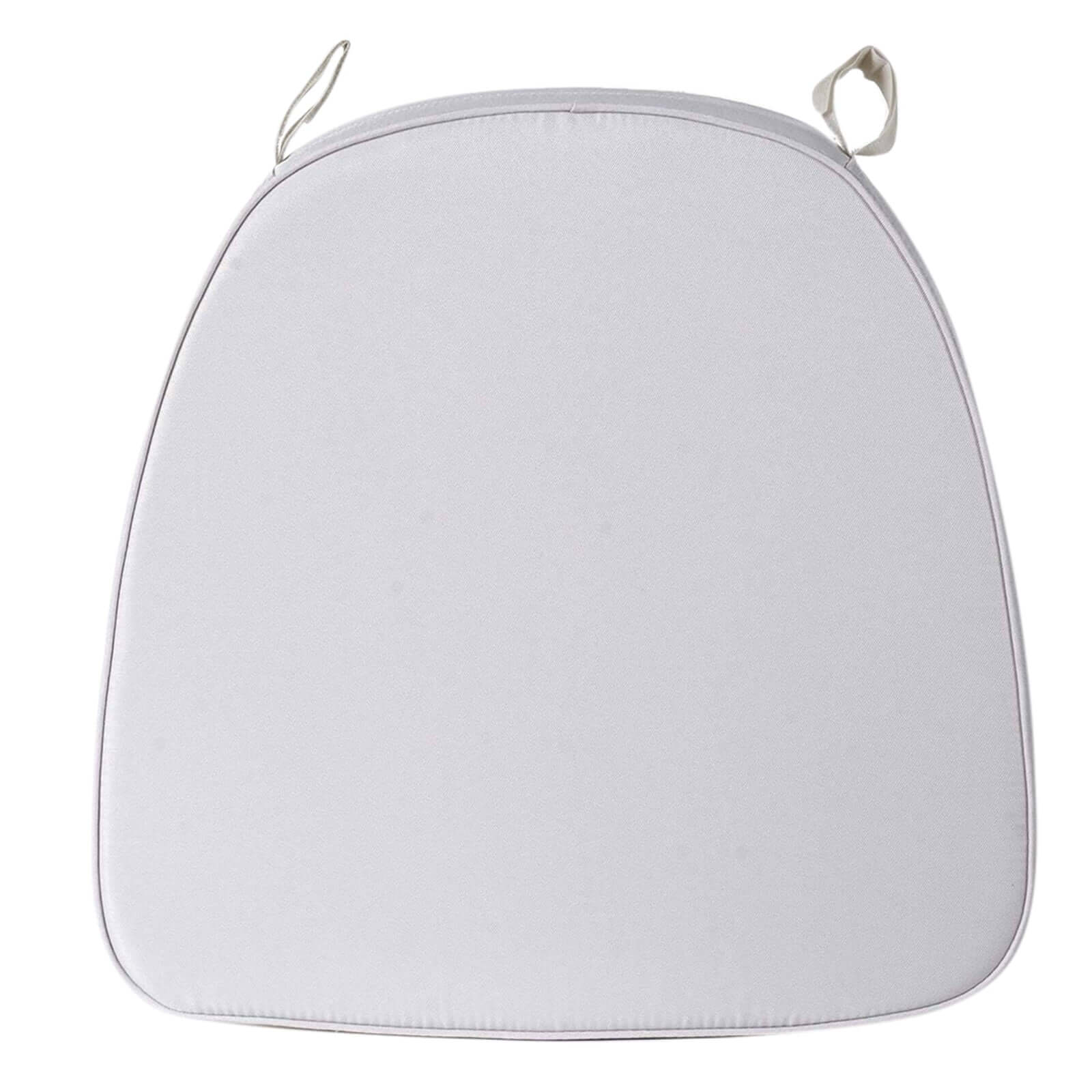Chiavari Chair Pad Memory Foam 1.5" Thick with Ties Silver - Removable Cover - Image 6