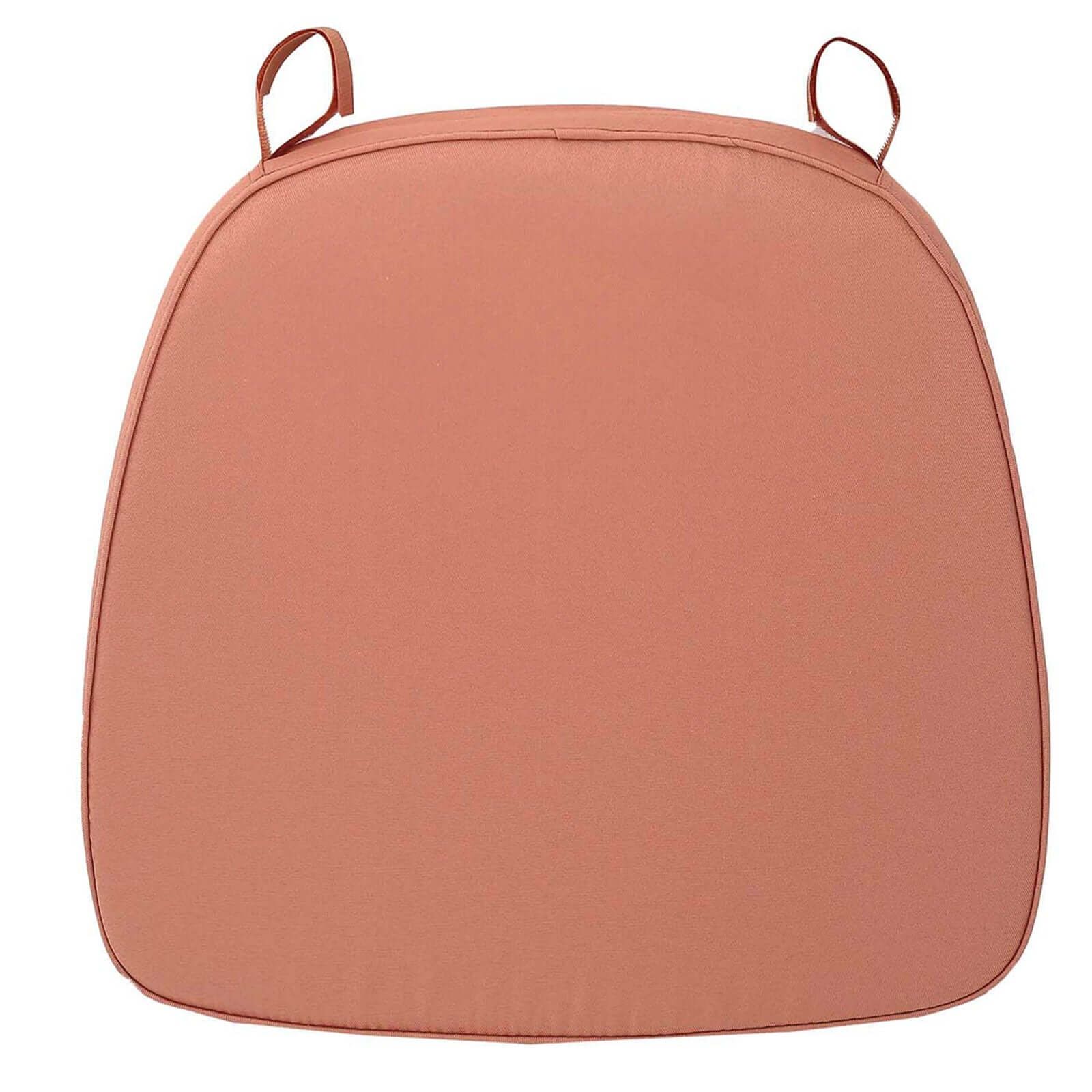 Chiavari Chair Pad Memory Foam 1.5" Thick with Ties Terracotta (Rust) - Removable Cover - Image 6