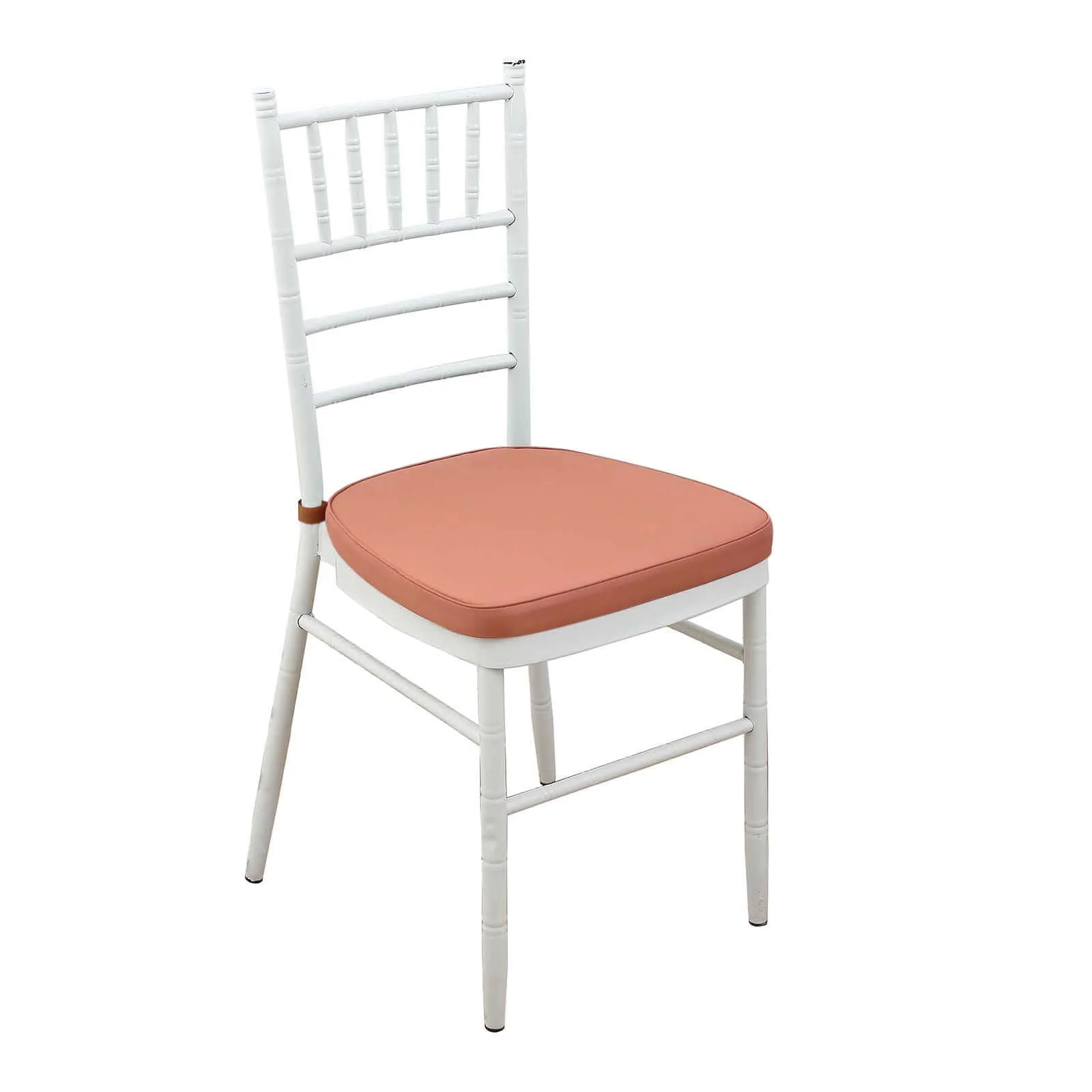 Chiavari Chair Pad Memory Foam 1.5" Thick with Ties Terracotta (Rust) - Removable Cover - Image 8