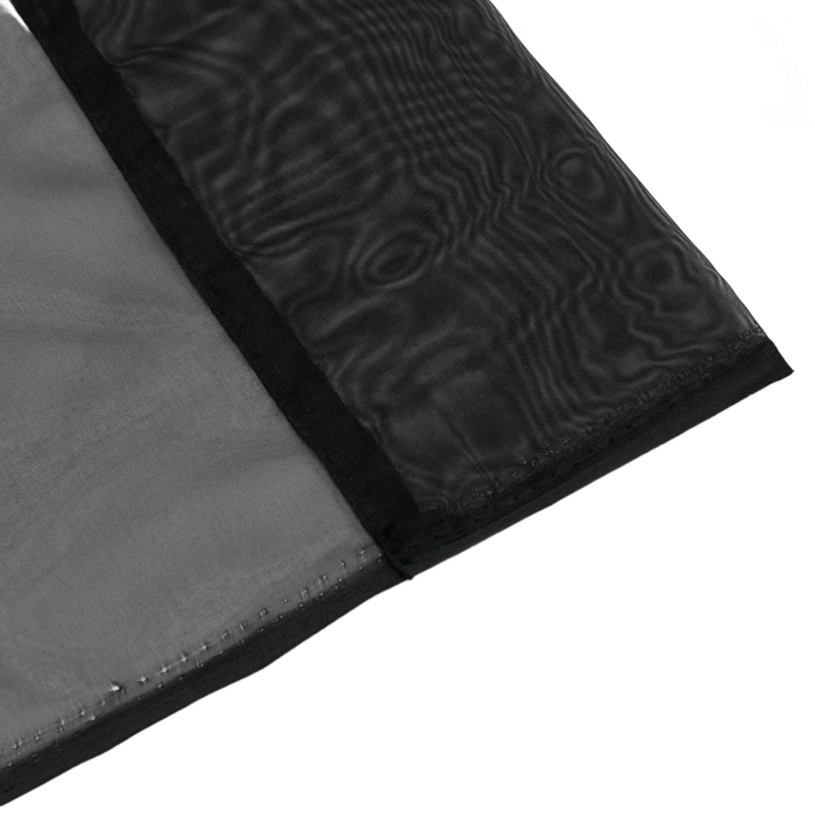 Chiffon Backdrop Curtain Panel 10ft x 10ft – Black Durable Flame Resistant Sheer Draping Fabric with Rod Pocket - Image 6