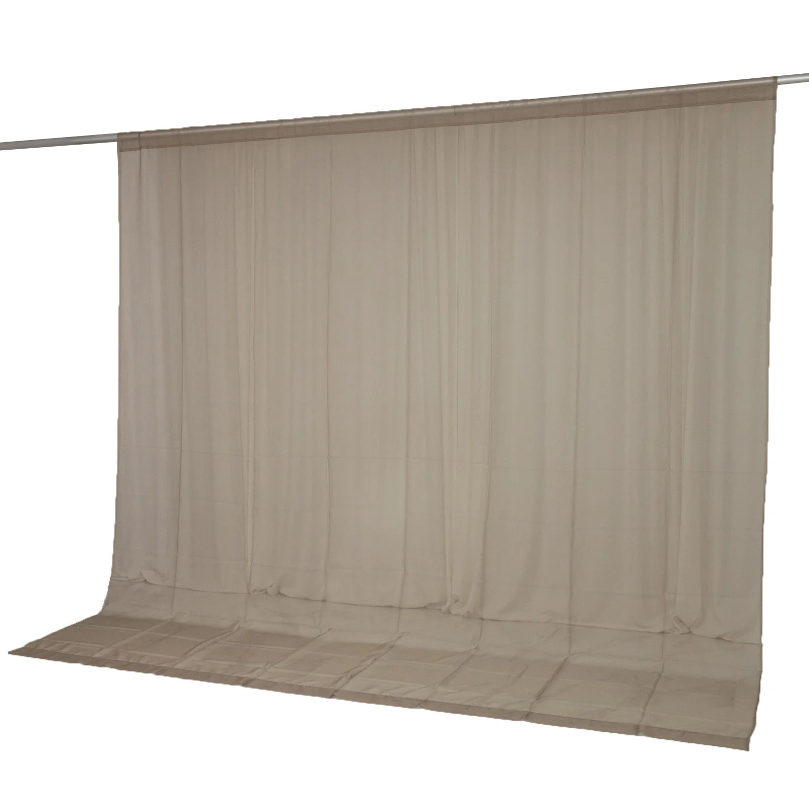 Chiffon Backdrop Curtain Panel 10ft x 10ft – Natural Durable Flame Resistant Sheer Draping Fabric with Rod Pocket - Image 8