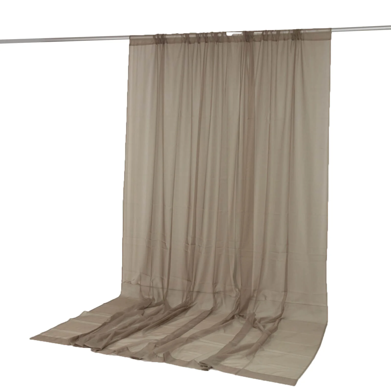 Chiffon Backdrop Curtain Panel 10ft x 12ft – Natural Durable Flame Resistant Sheer Draping Fabric with Rod Pocket - Image 2