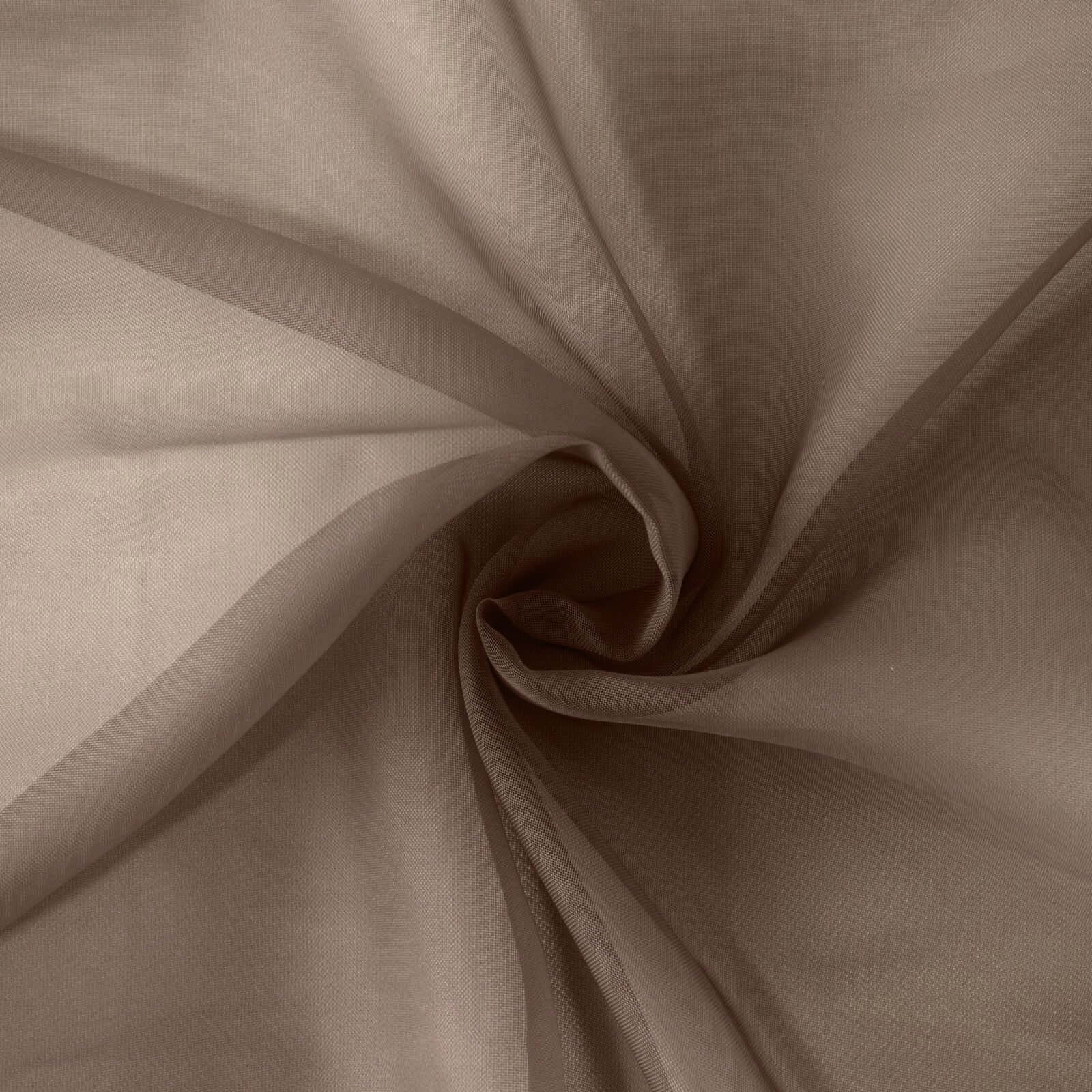 Chiffon Curly Chair Sash 32" Long – Taupe 6-Strand Ribbon Tie - Image 3