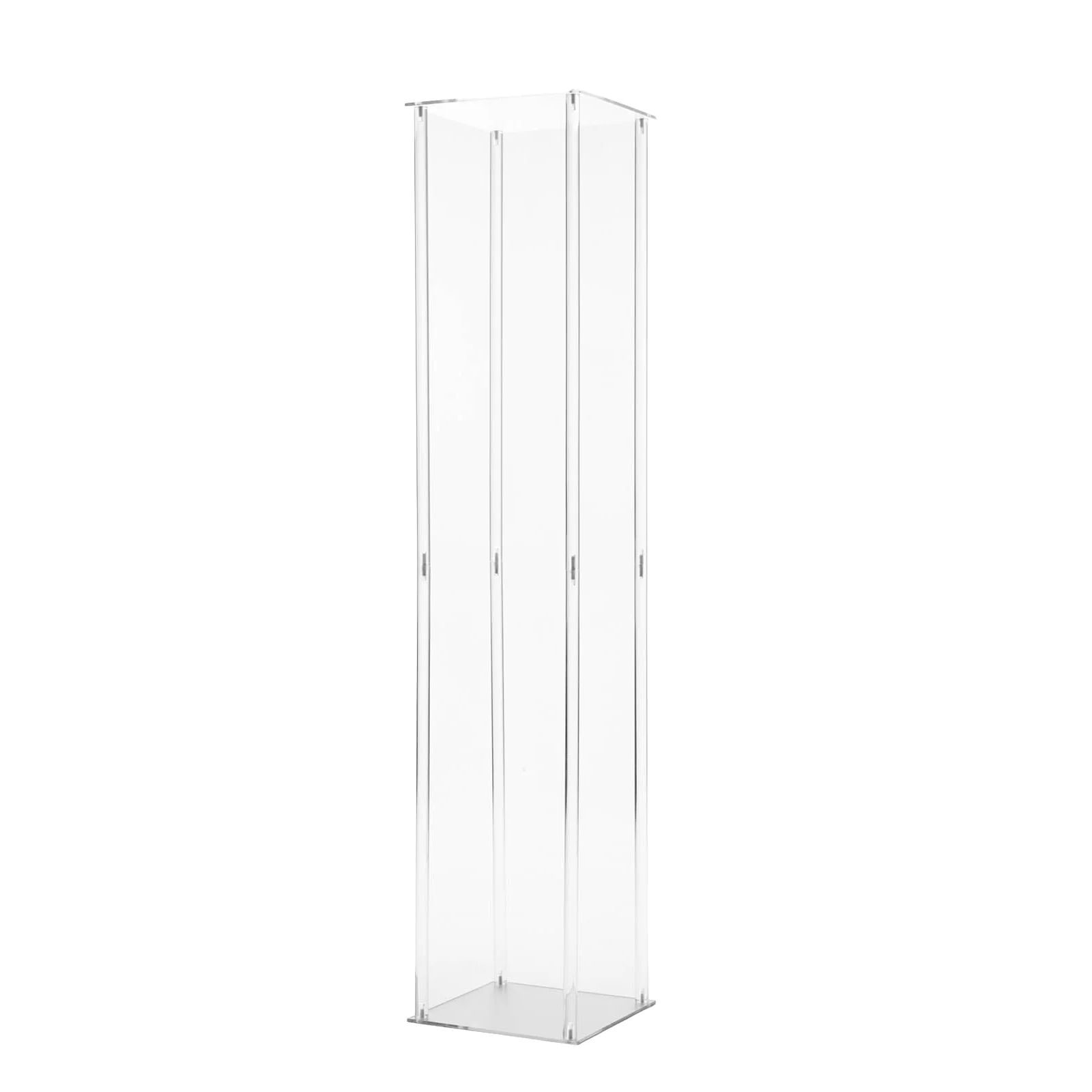 Acrylic Floor Vase Flower Stand 48" Clear with Square Mirror Base - Wedding Column Centerpiece for Grand Displays - Image 8