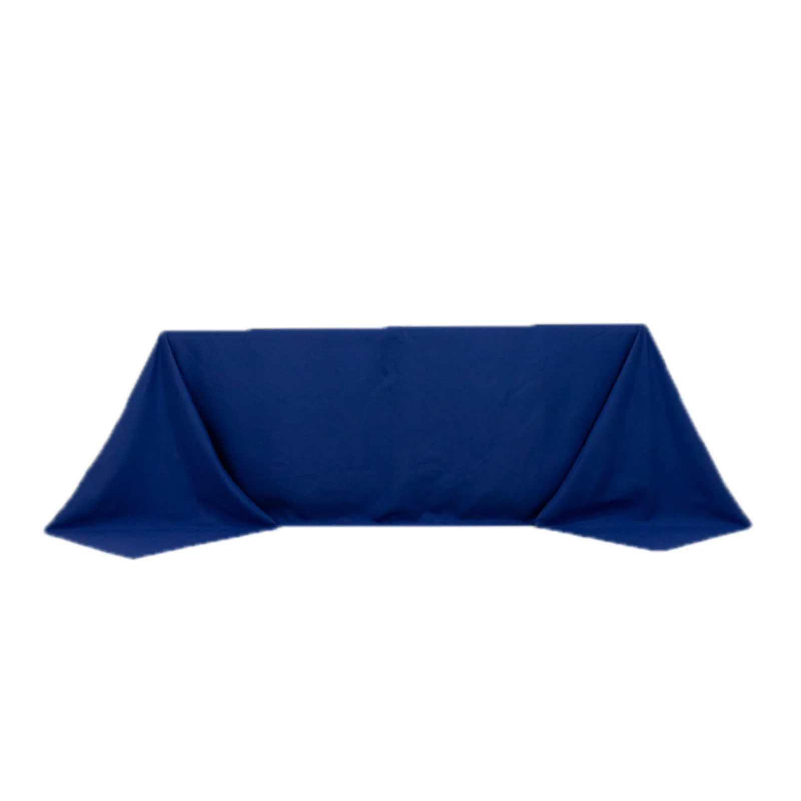 Cotton Blend Rectangle Tablecloth 90"x132" Royal Blue with Seamless Wrinkle-Resistant Finish Table Cover - Image 9