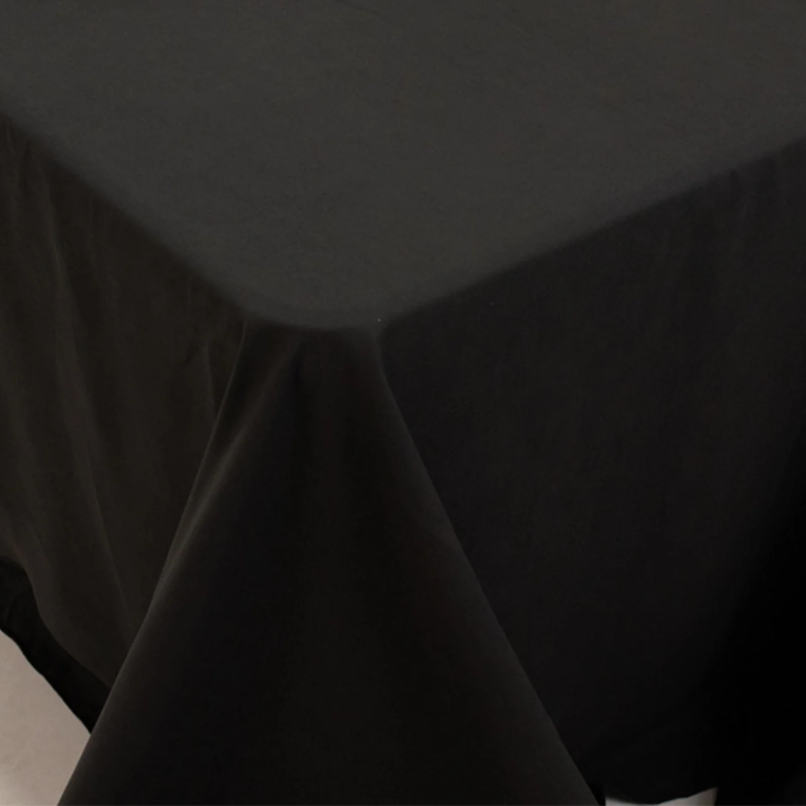Cotton Blend Rectangle Tablecloth 90"x156" Black with Seamless Wrinkle-Resistant Finish Table Cover - Image 7