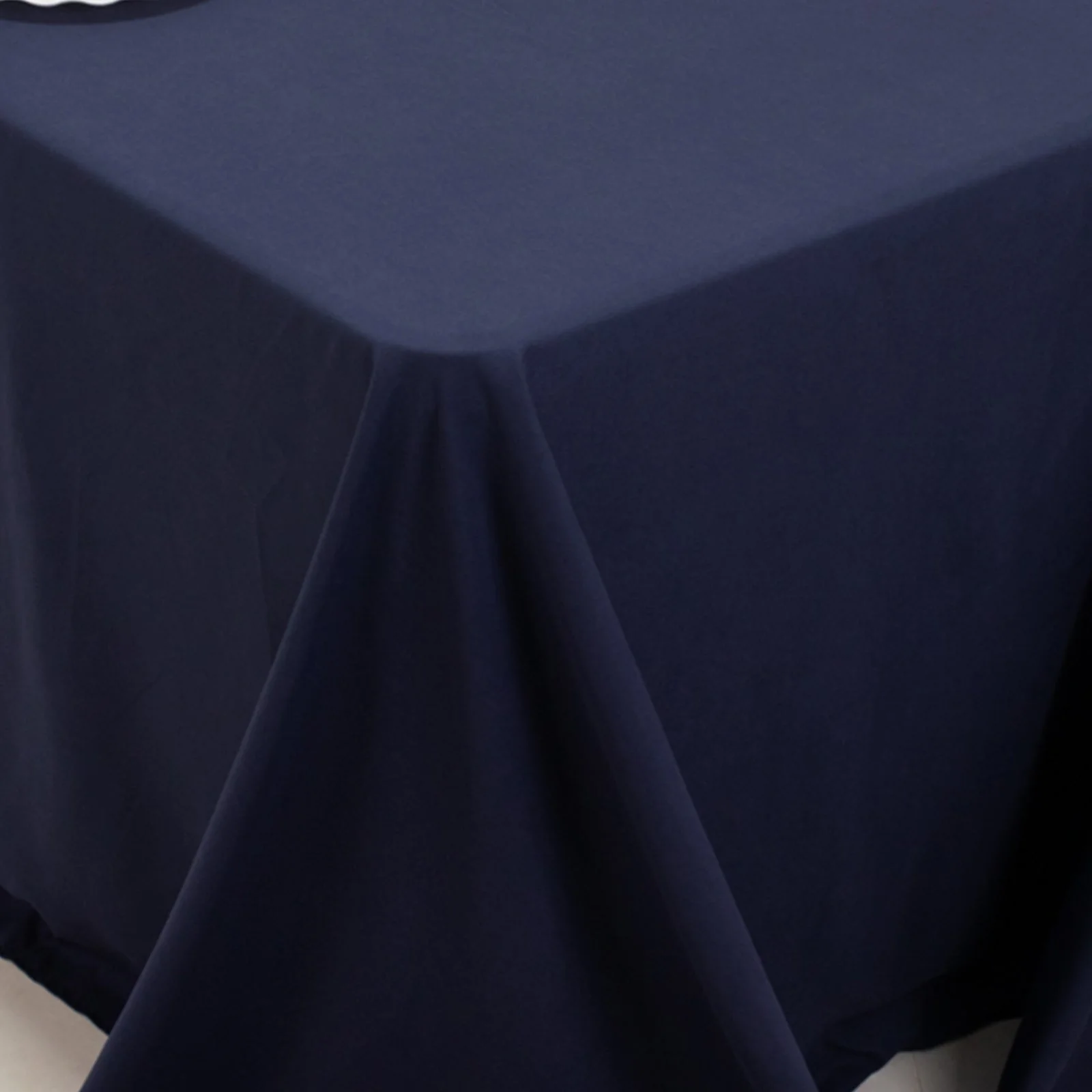 Cotton Blend Rectangle Tablecloth 90"x156" Navy Blue with Seamless Wrinkle-Resistant Finish Table Cover - Image 7