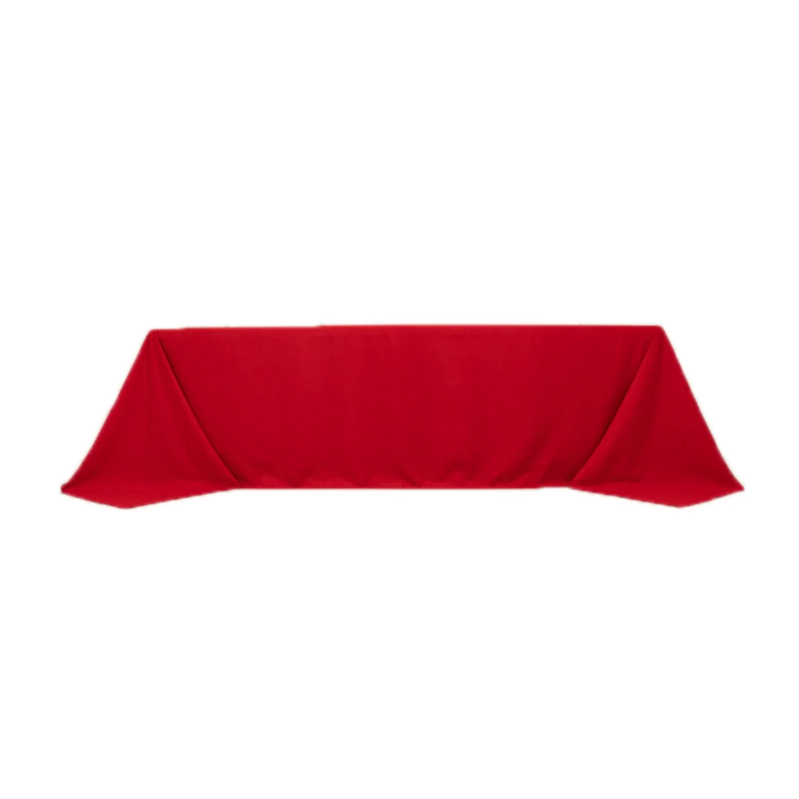 Cotton Blend Rectangle Tablecloth 90"x156" Red with Seamless Wrinkle-Resistant Finish Table Cover - Image 8