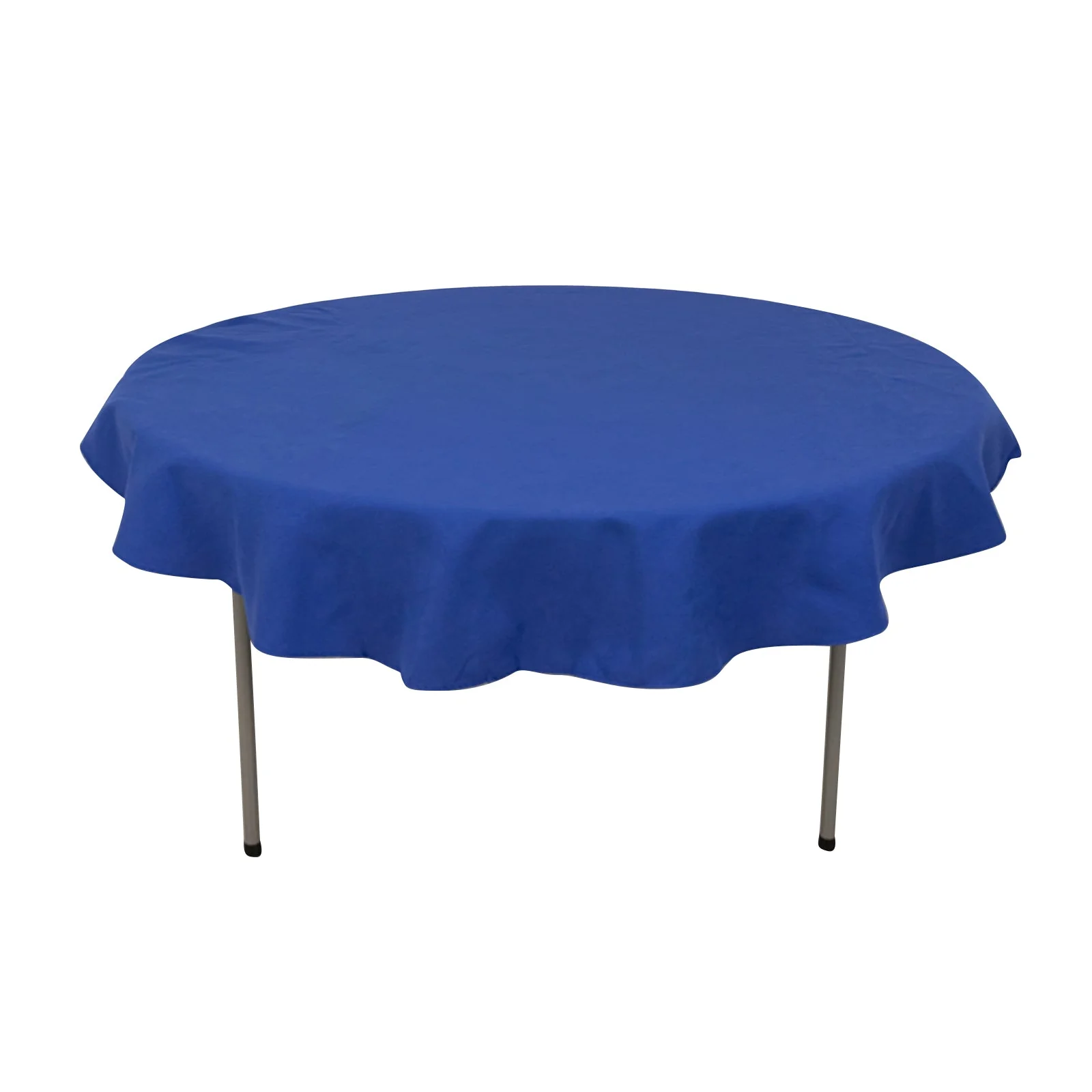 Cotton Blend Round Tablecloth 70" Royal Blue with Wrinkle-Resistant Fabric - Durable and Stylish Table Cover - Image 3