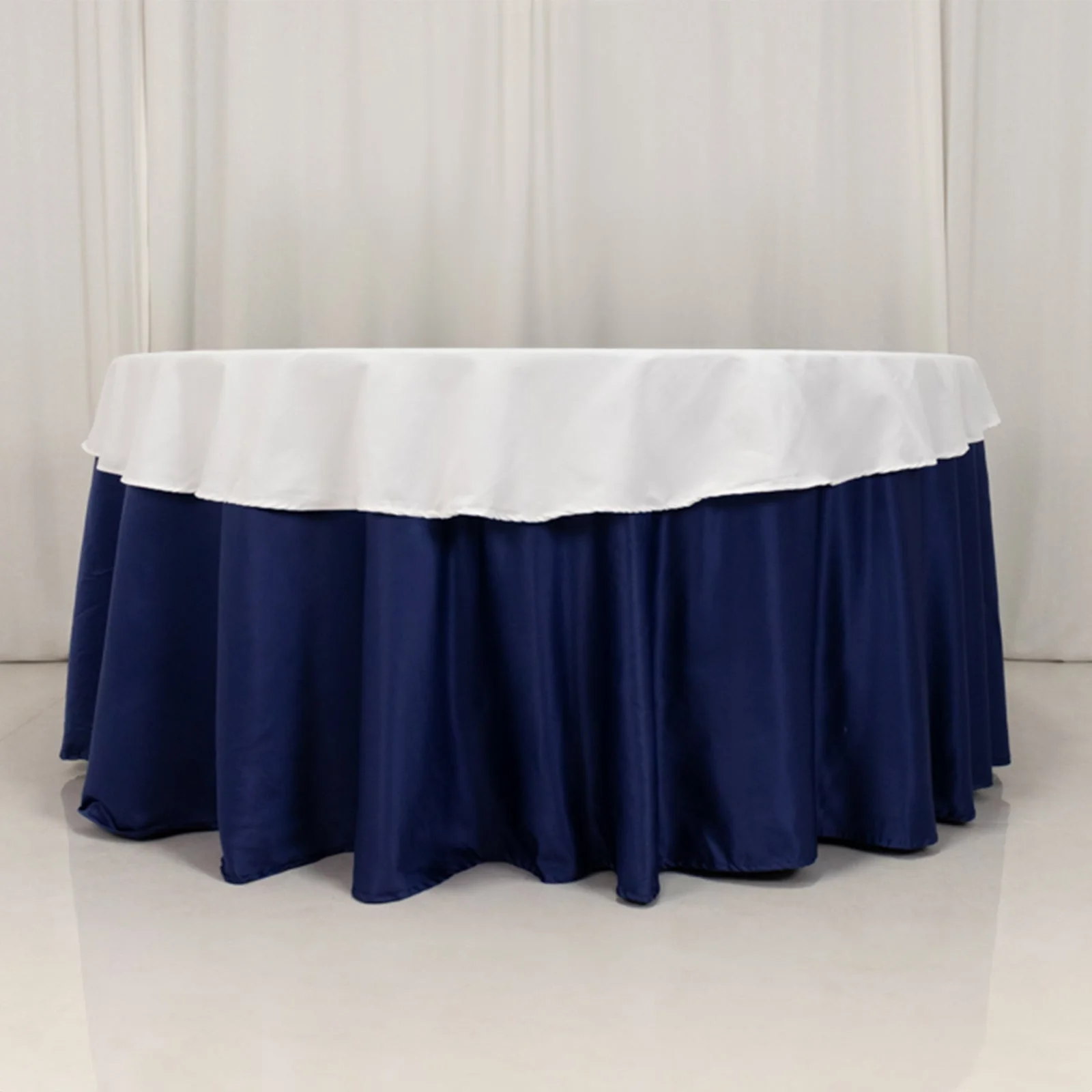 Cotton Blend Round Tablecloth 70" White with Wrinkle-Resistant Fabric - Durable and Stylish for Small Gatherings